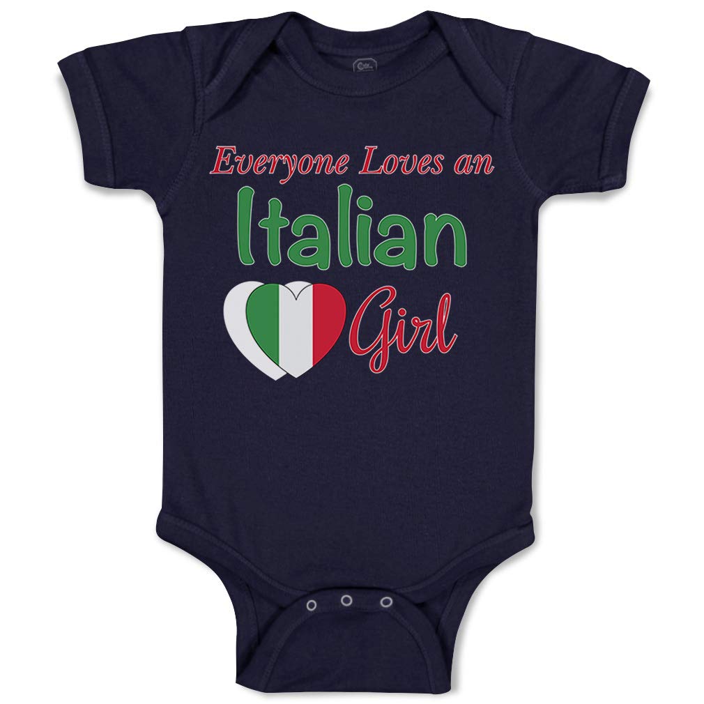 Italian Girl Baby Bodysuit - Cute Cotton Outfit for Boys & Girls | Playtime & Parties