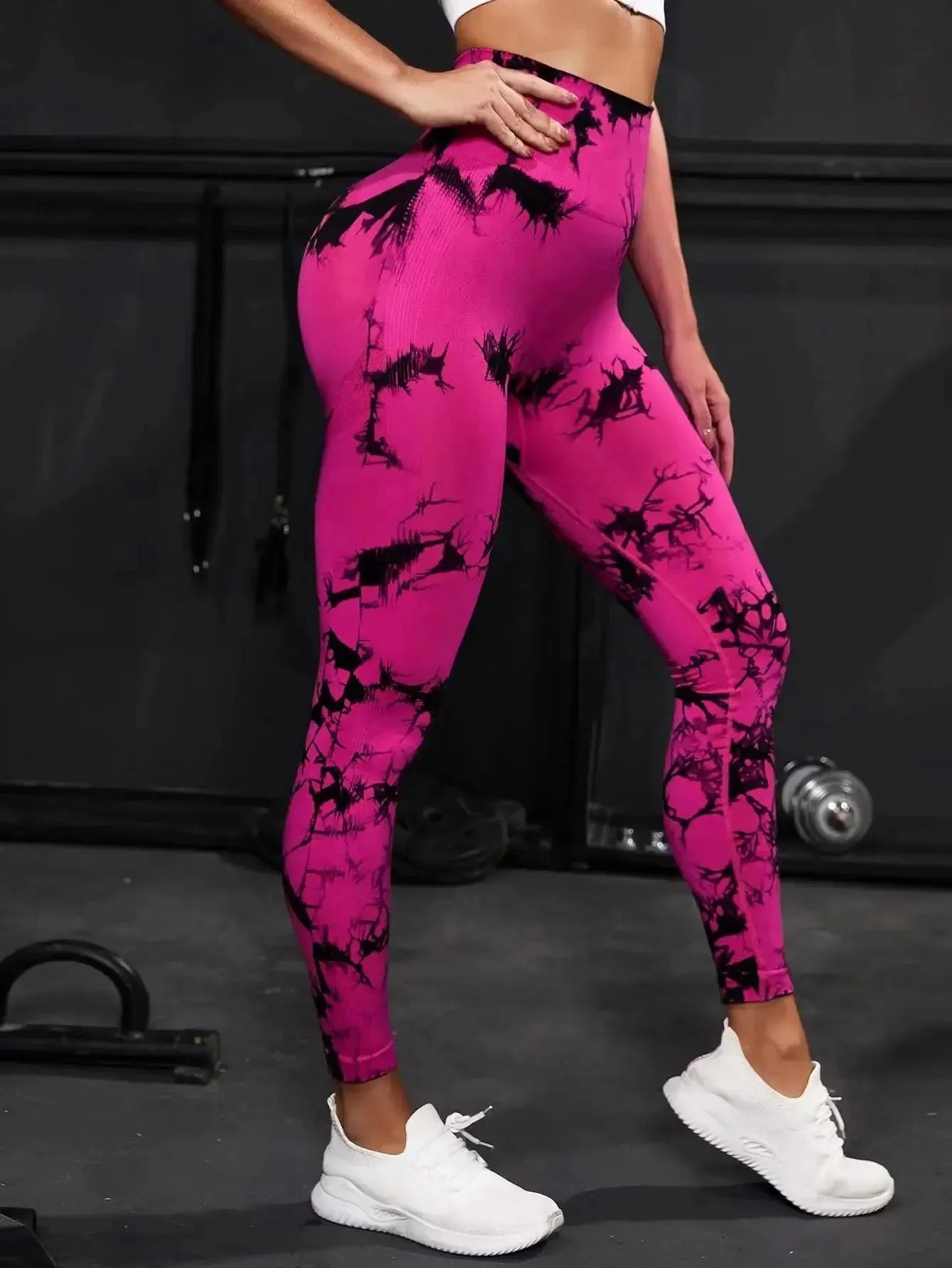 Women's High Waisted Yoga Leggings - Sexy Tie Dye Gym Tights for Fitness, Push Up & Workout - Comfortable Athletic Pants for Running, Yoga & Daily Wear