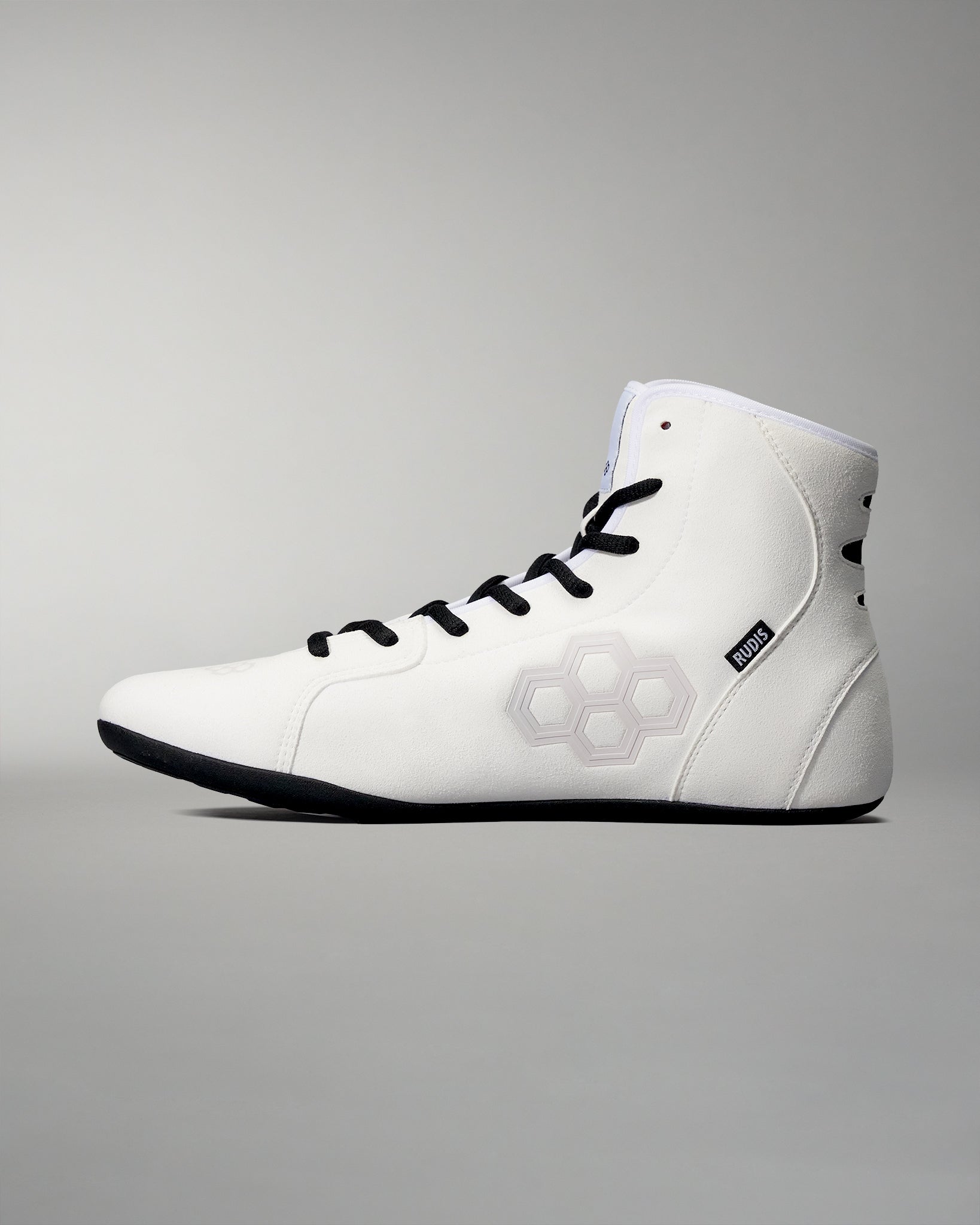 RUDIS International Adult Wrestling Shoes - White | Lightweight & Durable for Training & Competition | Perfect for Wrestling, MMA & Grappling
