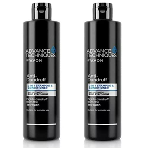 Avon 2-in-1 Anti-Dandruff Shampoo and Conditioner Set of 2 (400ml Each, Total 800ml) - Scalp Care for Flaky, Itchy Scalp - Perfect for Daily Hair Wash and Dandruff Control