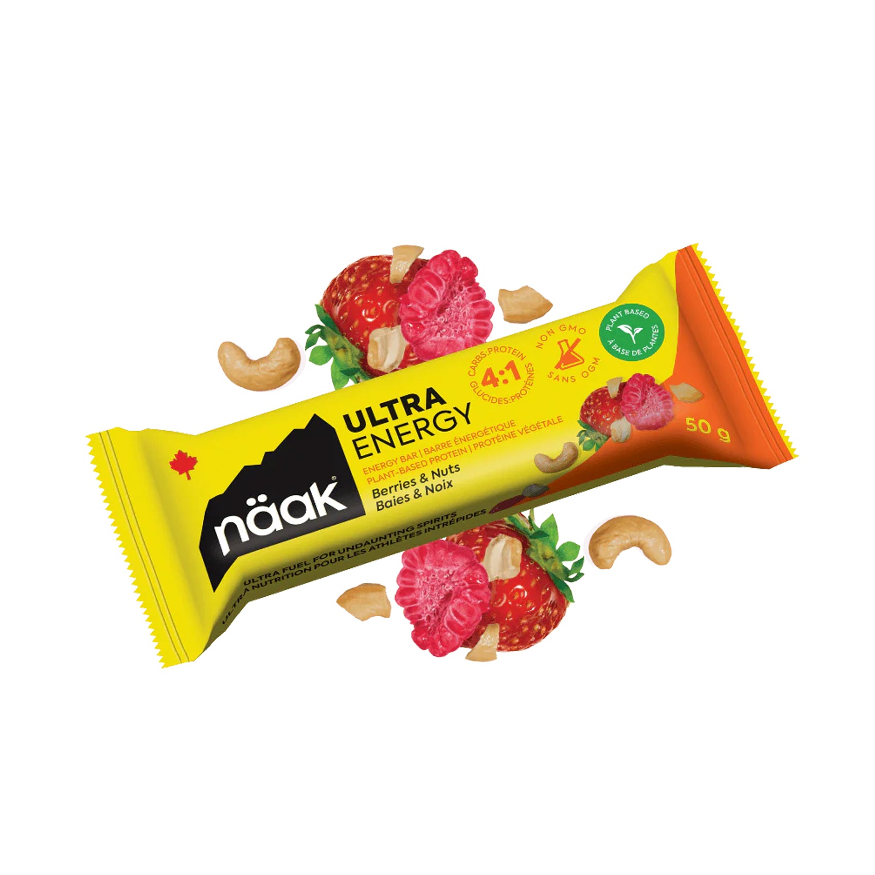Naak Ultra Energy Bar - High Protein Vegan Snack for Hiking, Running & Workouts | Organic Plant-Based Fuel for Active Lifestyles