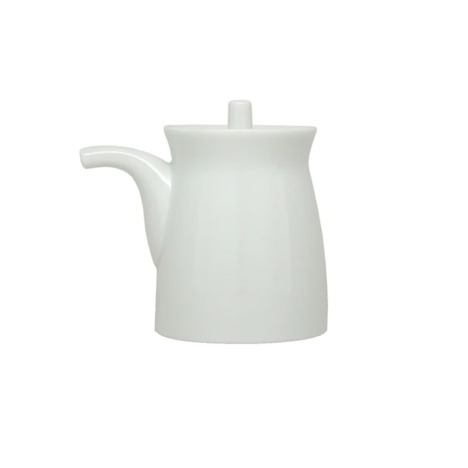 Premium Hakusan Japanese Soy Sauce Pot - Elegant White Ceramic Pouring Dispenser for Sushi, Ramen & Asian Cooking