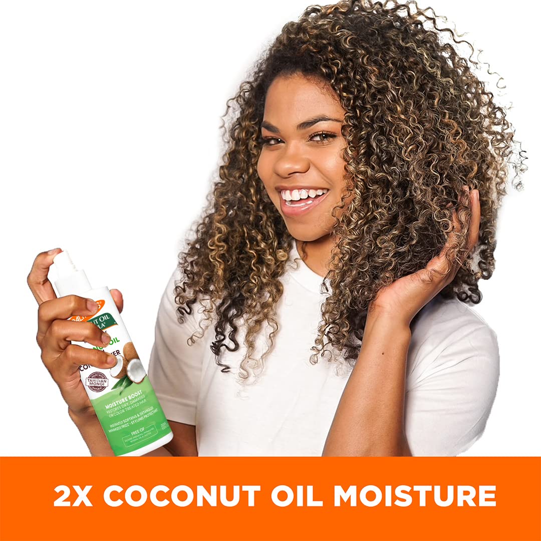 Palmer's Coconut Oil Formula Moisture Boost Leave-In Conditioner for Dry & Damaged Hair - 8.5 oz | Hydrating Hair Treatment with Natural Oils | Perfect for Daily Use, Post-Wash Care & Heat Styling Protection