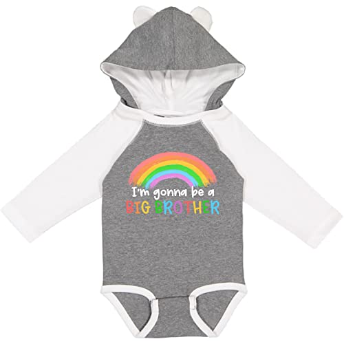 Inktastic 'I'm Gonna Be a Big Brother' Rainbow Print Long Sleeve Baby Bodysuit - Soft Cotton Creeper for Newborns & Infants - Perfect for Sibling Announcements & Family Photos