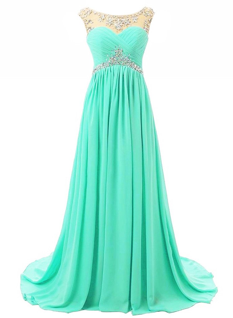 Vantexi Women's Beaded Straps Bridesmaid Long Prom Dresses - Elegant Evening Gowns for Weddings, Formal Events & Special Occasions