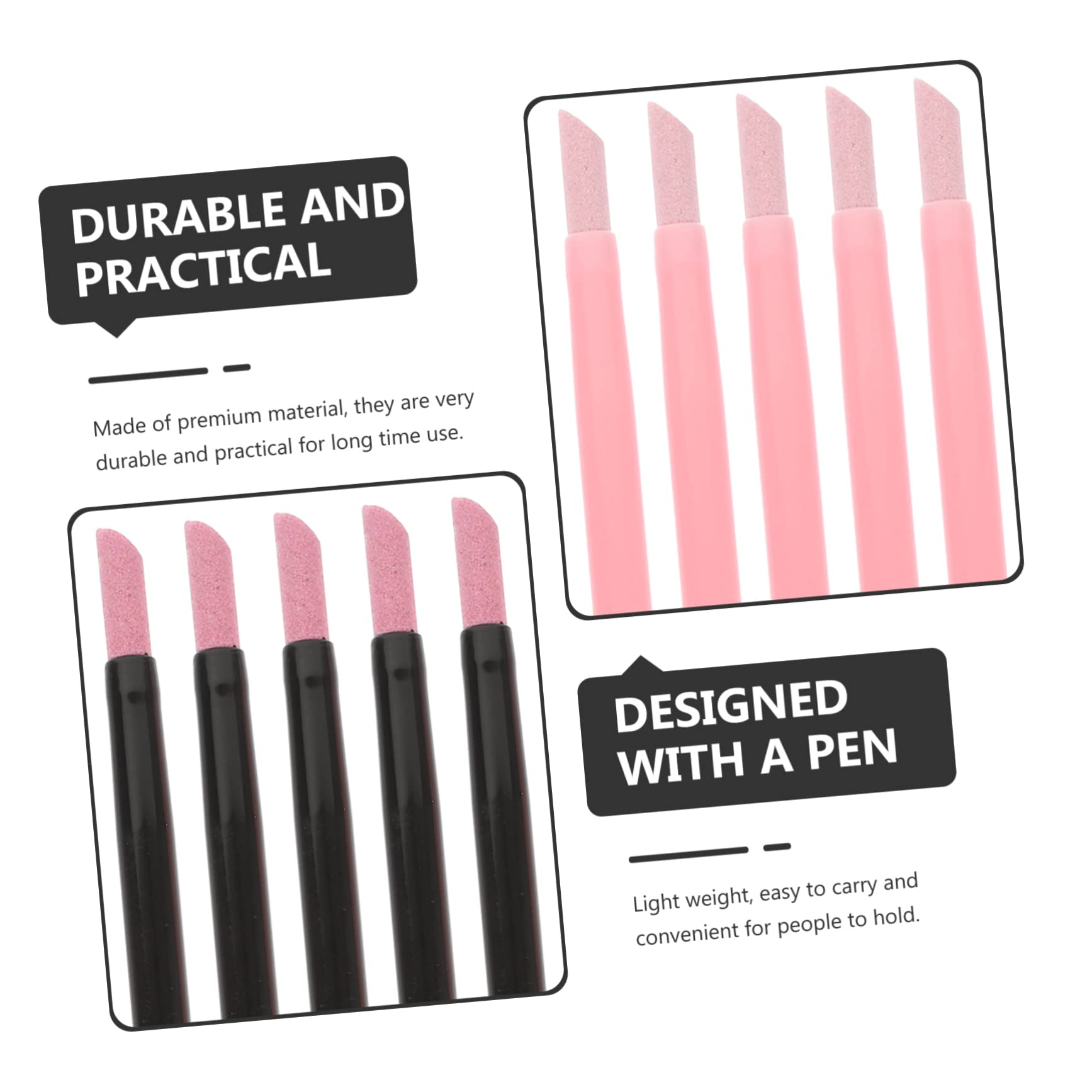 Minkissy 2 Pack Multifunctional Nail Beauty Pen - Nail Grinding, Polishing & Care Tool for Manicure & Pedicure | Perfect for Home Nail Salon, Professional Use & DIY Nail Art