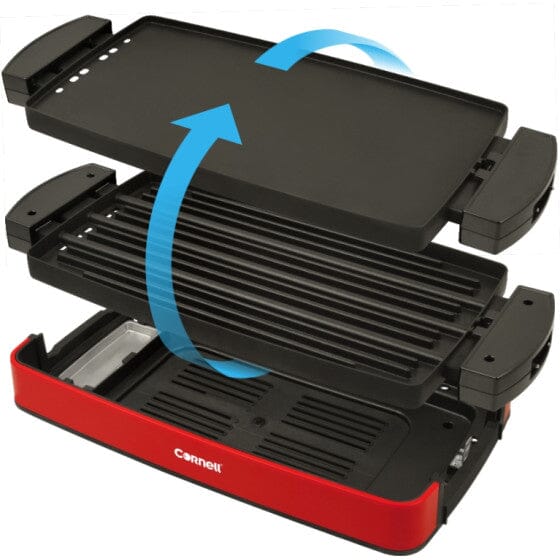 Cornell Indoor Electric BBQ Grill CCGEL39N - Smokeless Portable Grill for Home, Apartment & Camping - Perfect for Indoor Grilling, Parties & Small Spaces