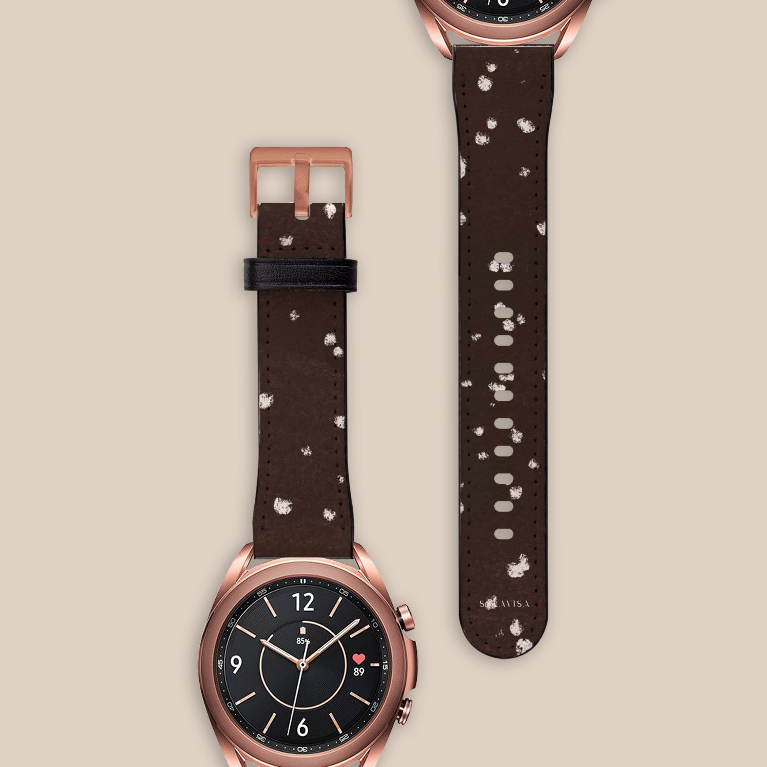 Premium Chocolate Dots Galaxy Watch Band - Stylish & Durable Replacement Strap for Samsung Galaxy Watch - Perfect for Workouts, Office & Everyday Wear