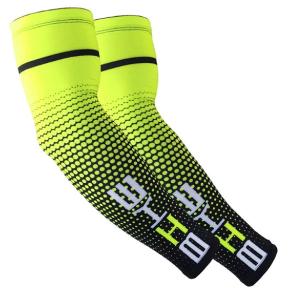 Cool UV Sun Protection Arm Sleeves for Men - Cycling, Running & Sports - Breathable Arm Warmers & Cuff Covers (Size M: 38cm) - Perfect for Outdoor Activities, Workouts & Sun Safety