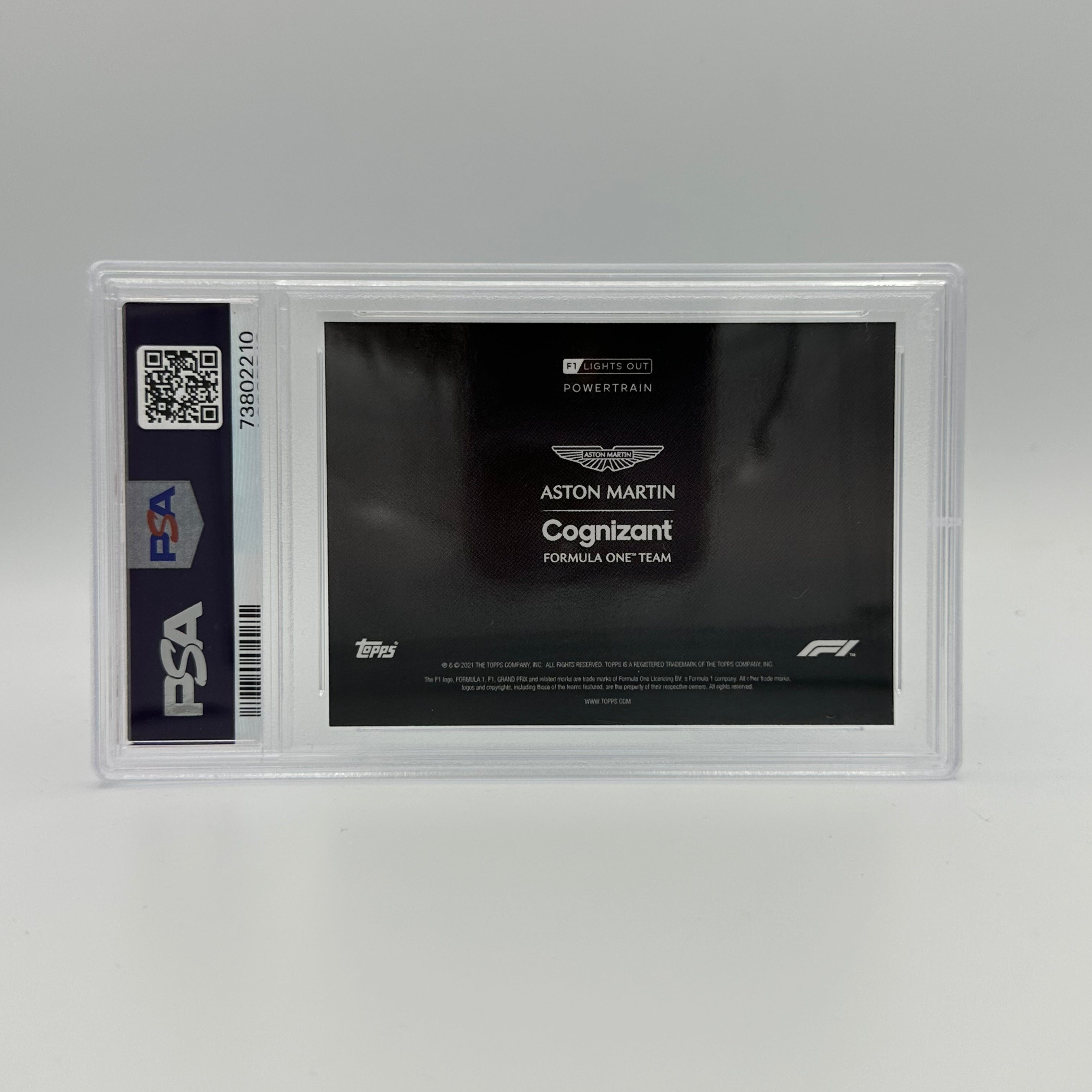 PSA 10 Graded 52/99 Aston Martin Cognizant F1 Team PowerTrain Blue Trading Card - Perfect for F1 Collectors, Racing Fans & Sports Memorabilia Enthusiasts