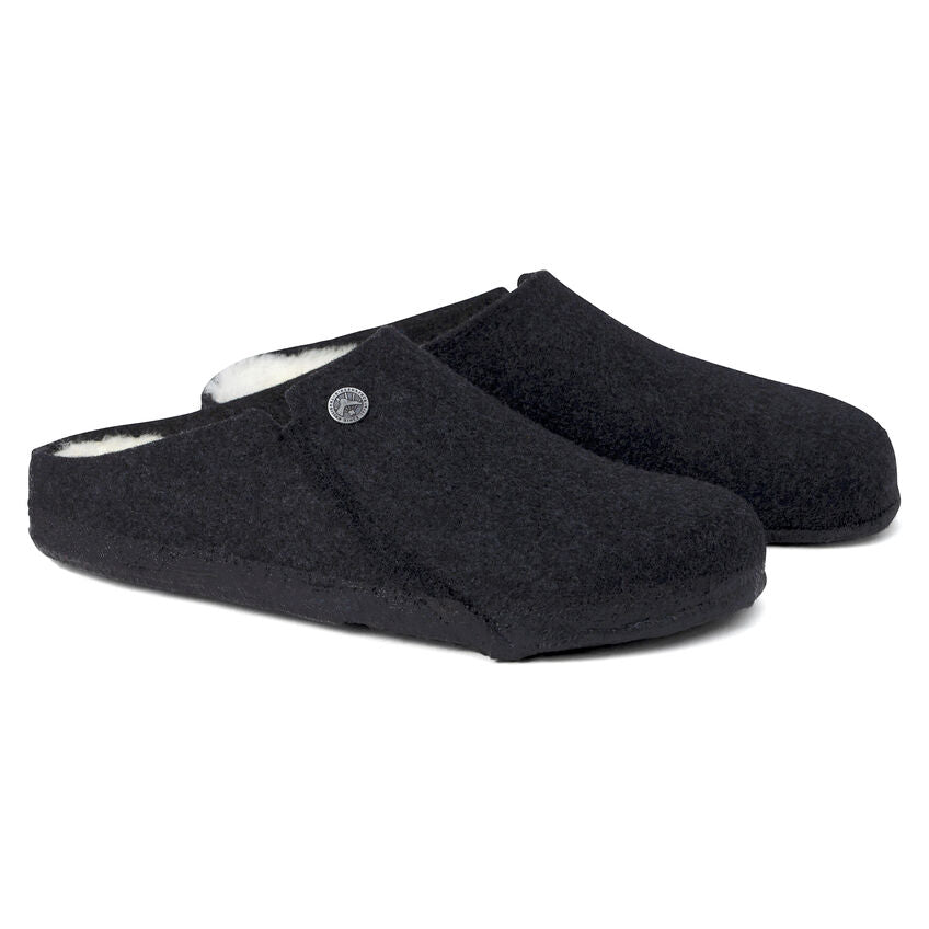 Birkenstock Zermatt Wool Felt Slippers for Men & Women - Cozy Anthracite Gray House Shoes | Perfect for Indoor Comfort, Winter Warmth & Relaxation at Home