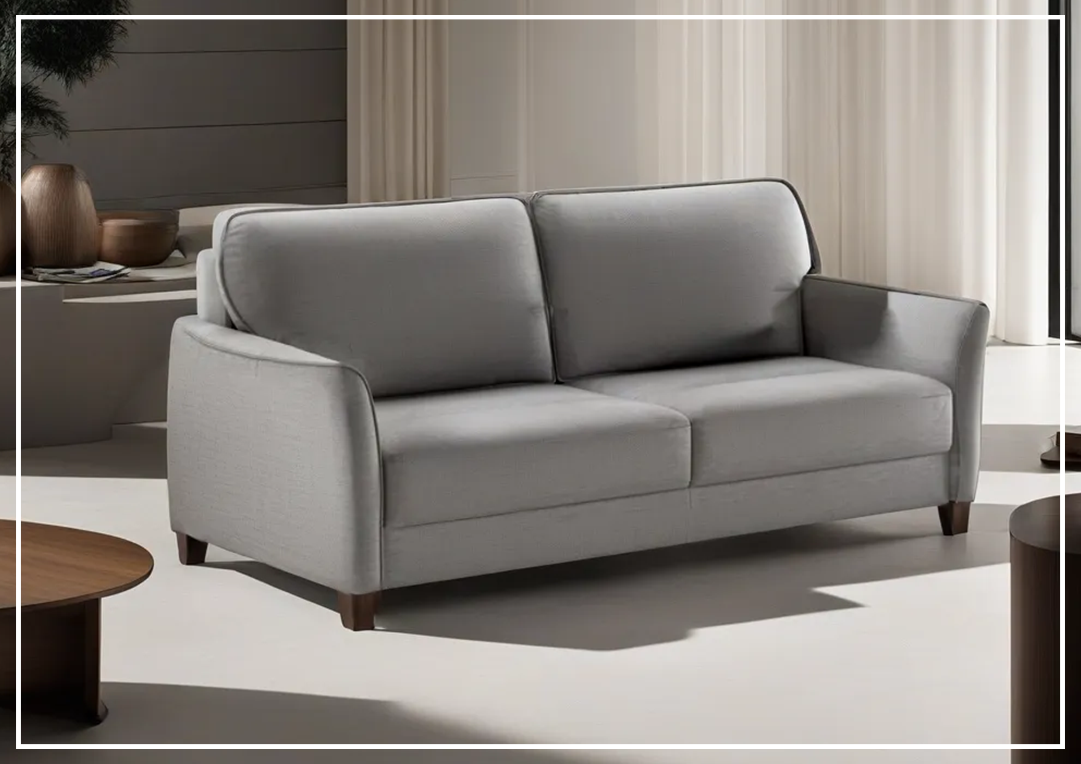 Luonto Harold Fabric Sofa Sleeper - King & Queen Size Custom Made to Order - Convertible Bed for Guest Room, Living Room & Small Spaces