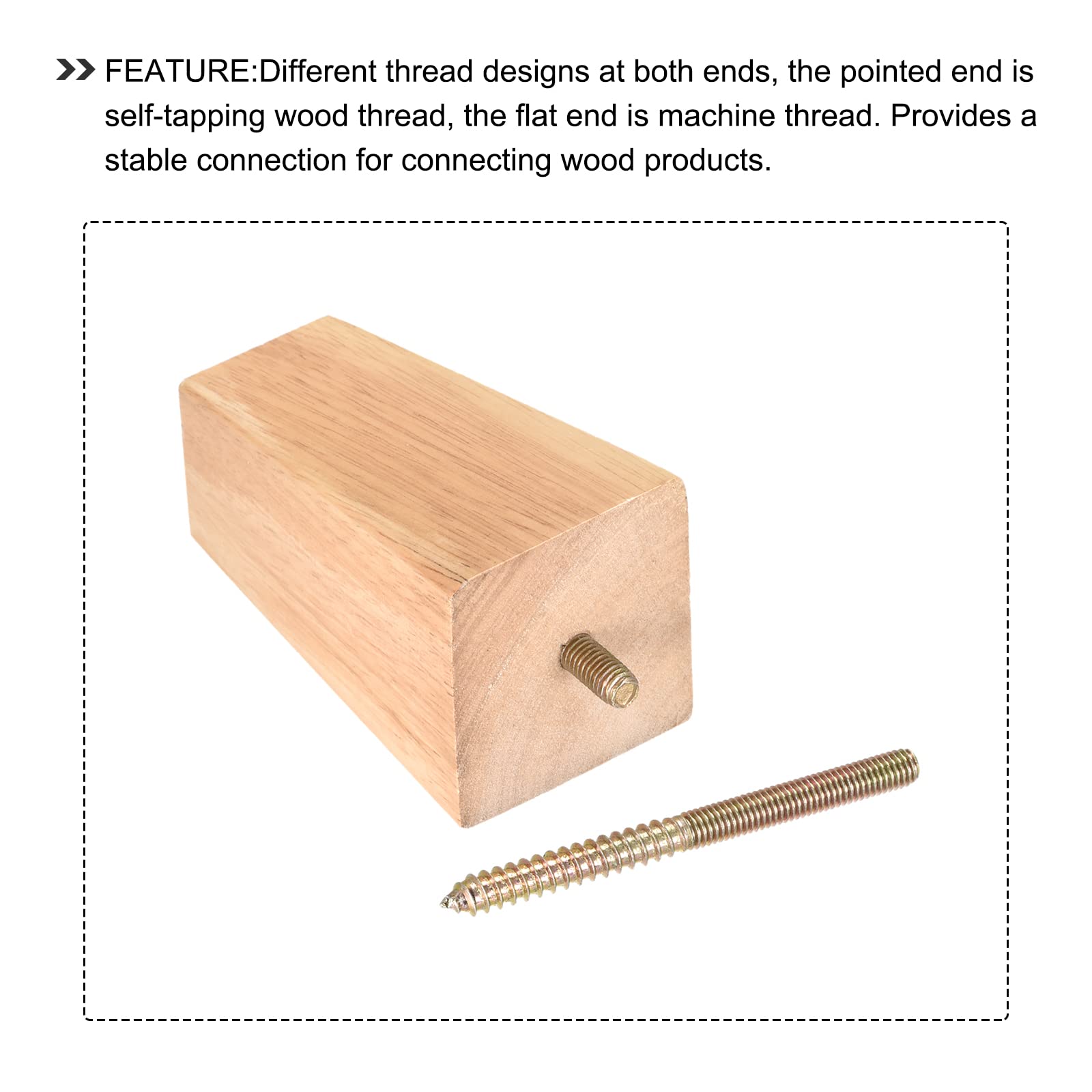 METALLIXITY Double-Ended Screws 50pcs (5/32-32x1.5