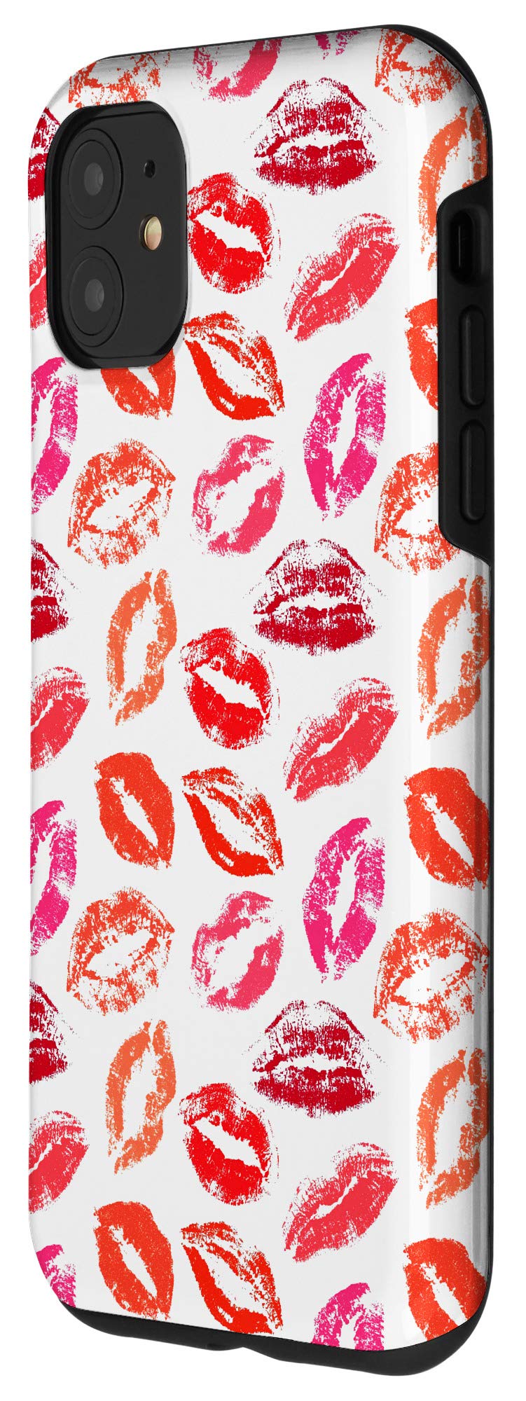 iPhone 11 Kisses Makeup Phone Case - Romantic Protective Cover for Women | Perfect for Date Nights & Valentine's Gifts