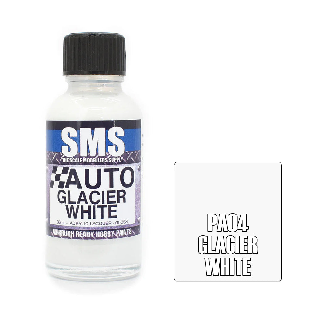 30ml Glacier White Airbrush Paint for Auto & Scale Models - High-Quality Hobby Paint for Miniatures, RC Cars, and DIY Crafts - Perfect for Artists & Model Builders