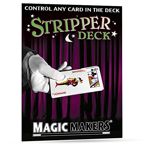 Magic Makers Stripper Deck - Professional Poker Cards (Red/Blue) for Magic Tricks, Card Games & Casino Night Entertainment