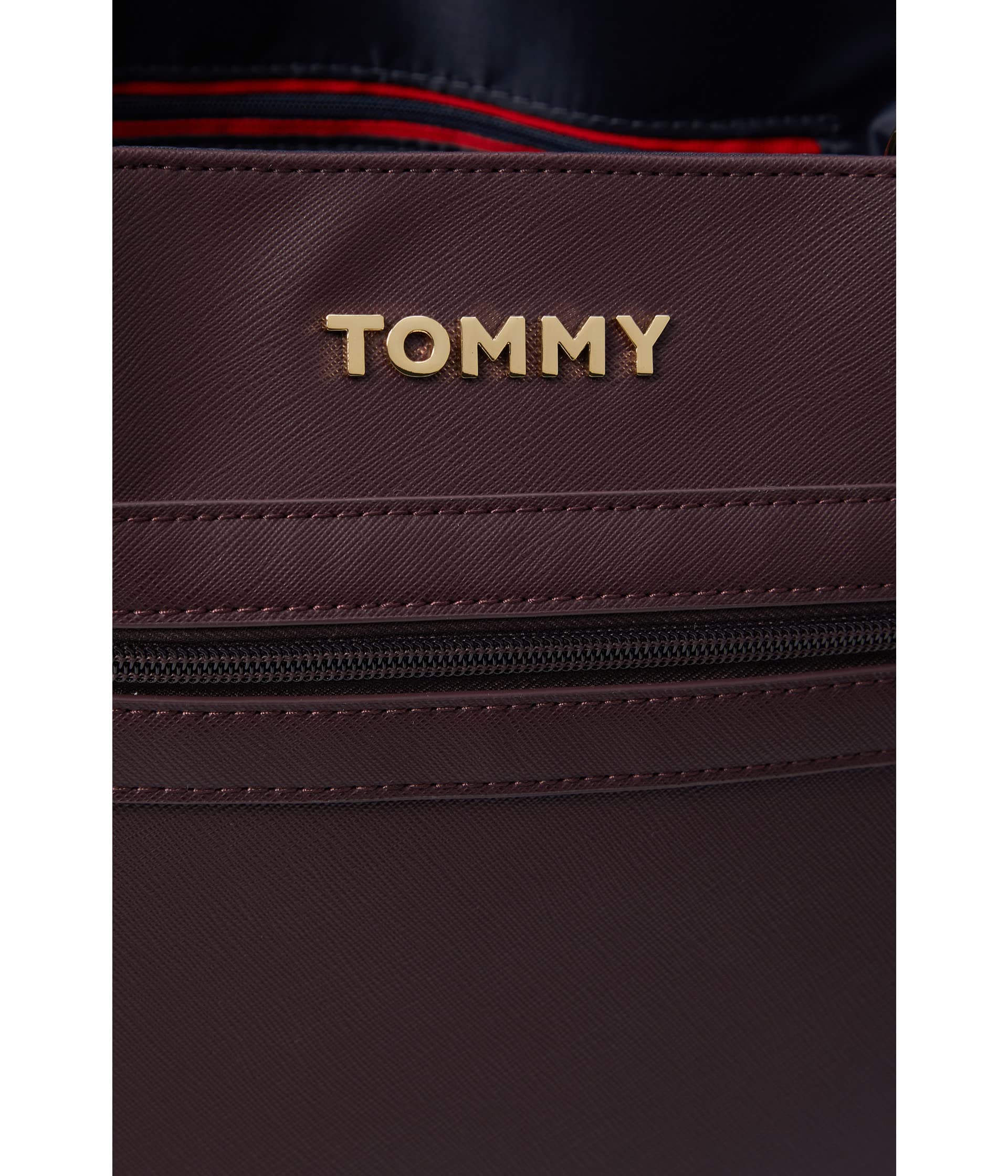 Tommy Hilfiger Women's Kendall II Tote Bag - Saffiano PVC Leather Handbag for Work, Travel & Everyday Use | Stylish Designer Purse for Women