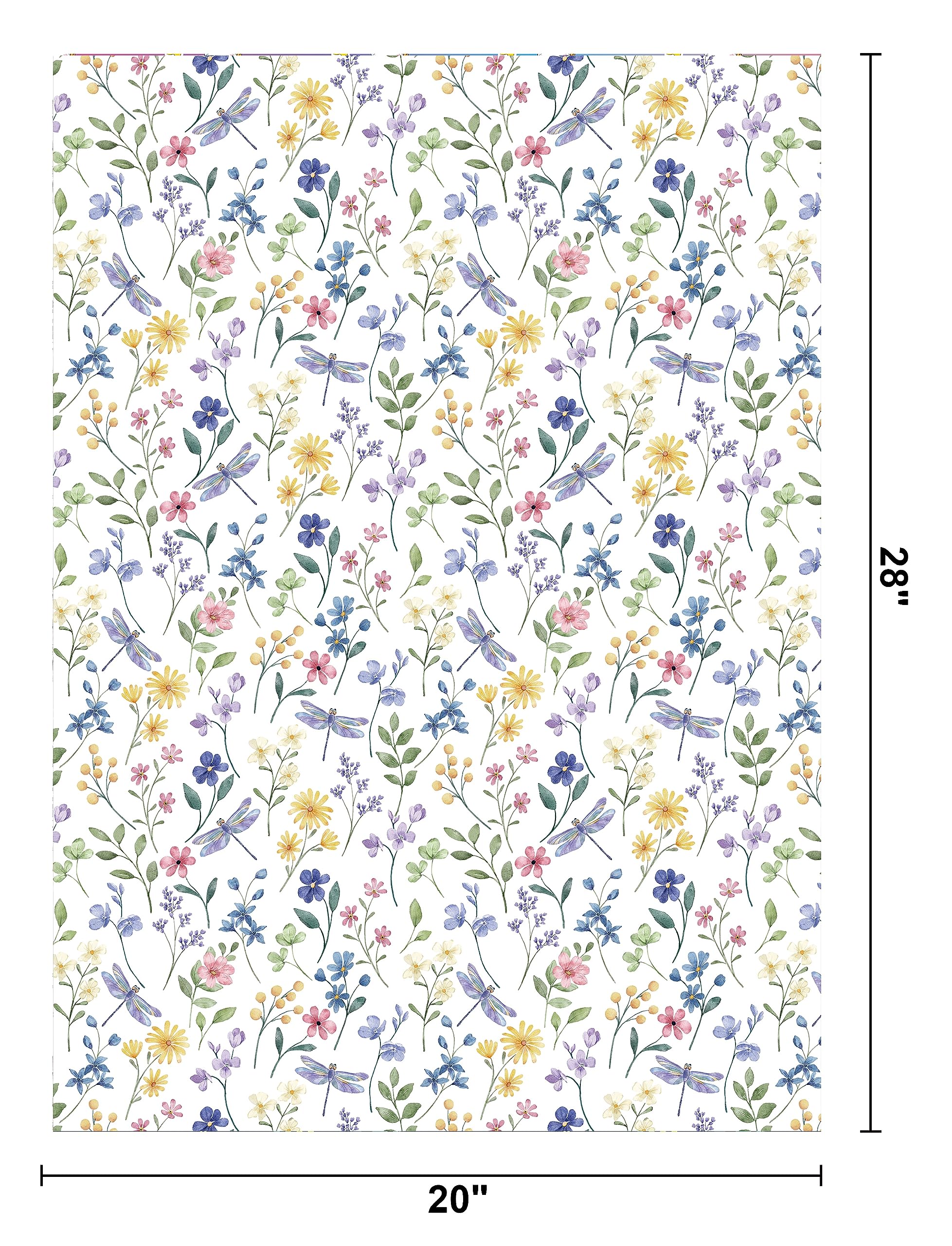 Titiweet Floral Wrapping Paper - 8 Sheets Wildflower Gift Wrap for Birthdays, Weddings, Mother's Day & Baby Showers (20x28 Inches) | Elegant Present Wrapping for Women, Party Decor & Special Occasions