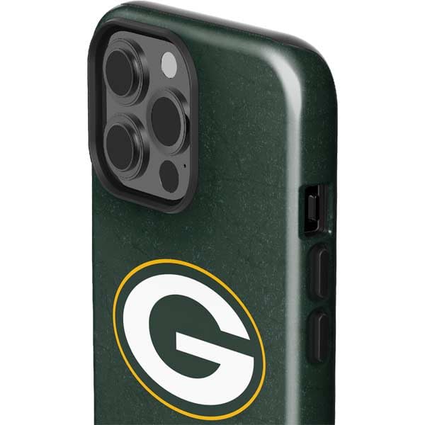 Official NFL Green Bay Packers Distressed Design Impact Phone Case for iPhone 15 Pro Max - Durable Protection with Stylish Team Spirit - Perfect for Game Days, Travel & Everyday Use