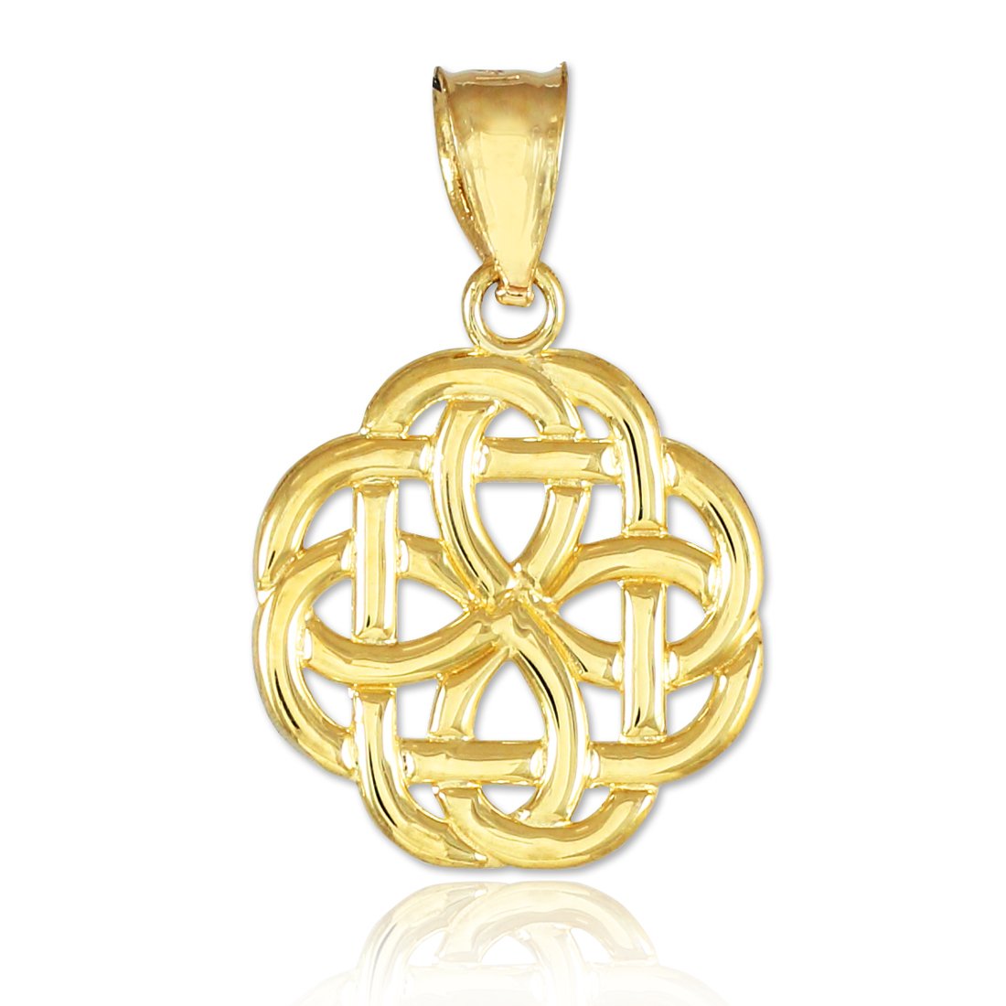 10K Gold Triquetra Celtic Trinity Knot Charm Pendant Necklace for Women - Spiritual Symbol Jewelry for Gifts, Blessings & Everyday Wear