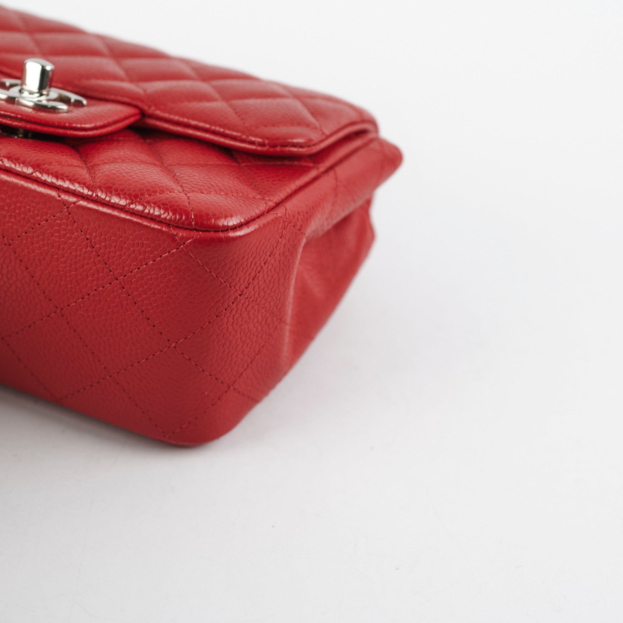 Chanel Classic Flap Square Caviar Red Leather Shoulder Bag - Luxury Designer Handbag for Women | Perfect for Parties, Date Nights & Special Occasions