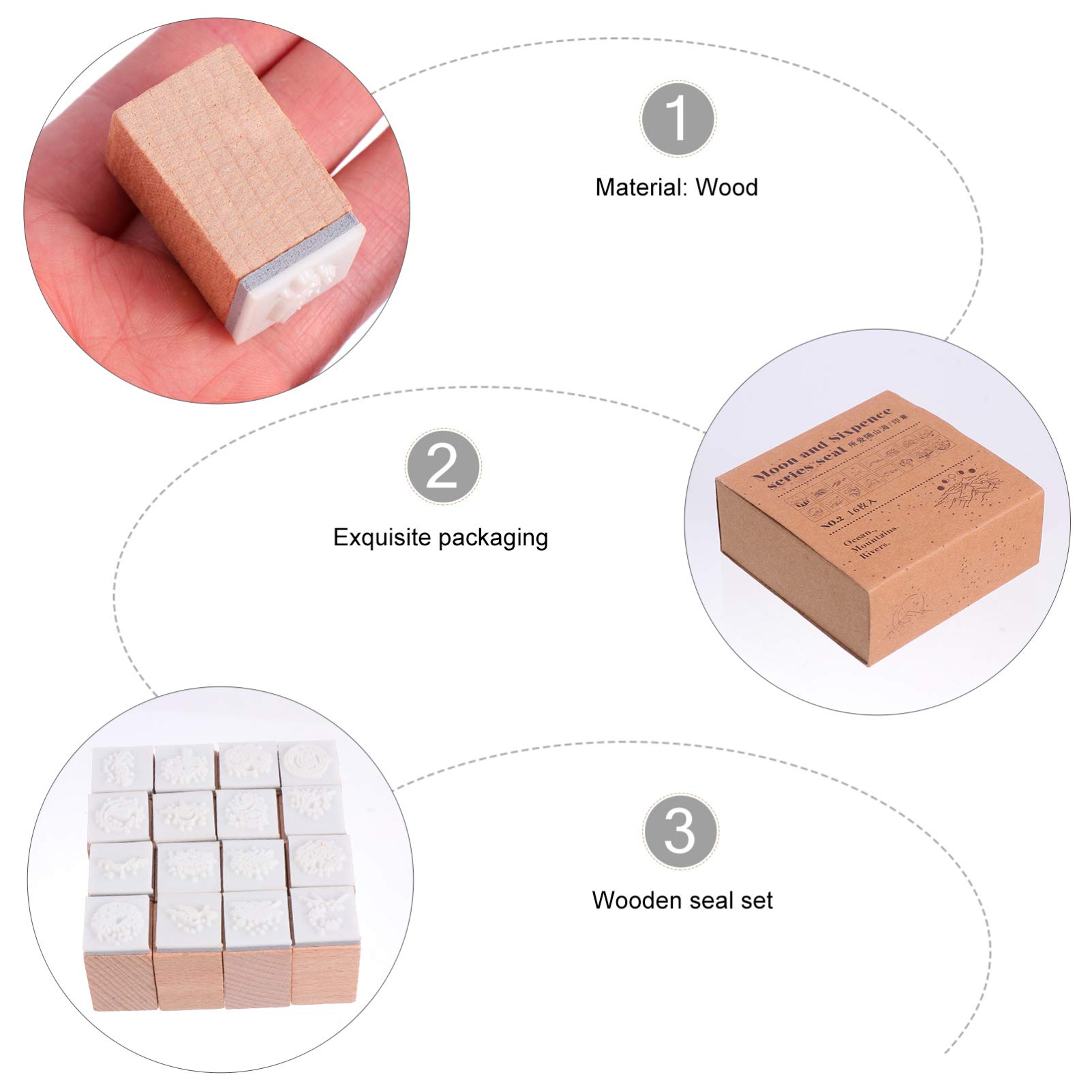 EXCEART 16pcs Wooden Alphabet Stamps Set - Vintage DIY Craft Stamps for Scrapbooking, Handmade Cards, Journaling & Wood Burning Projects - Perfect for Kids, Artists & Craft Enthusiasts