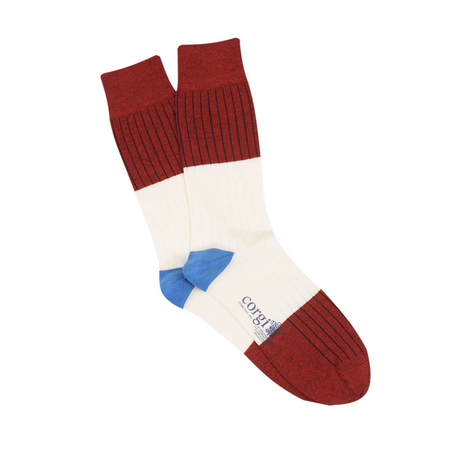 Men's Marl Block Cotton Socks - Breathable & Comfortable Casual Socks for Everyday Wear, Work, Gym & Outdoor Activities