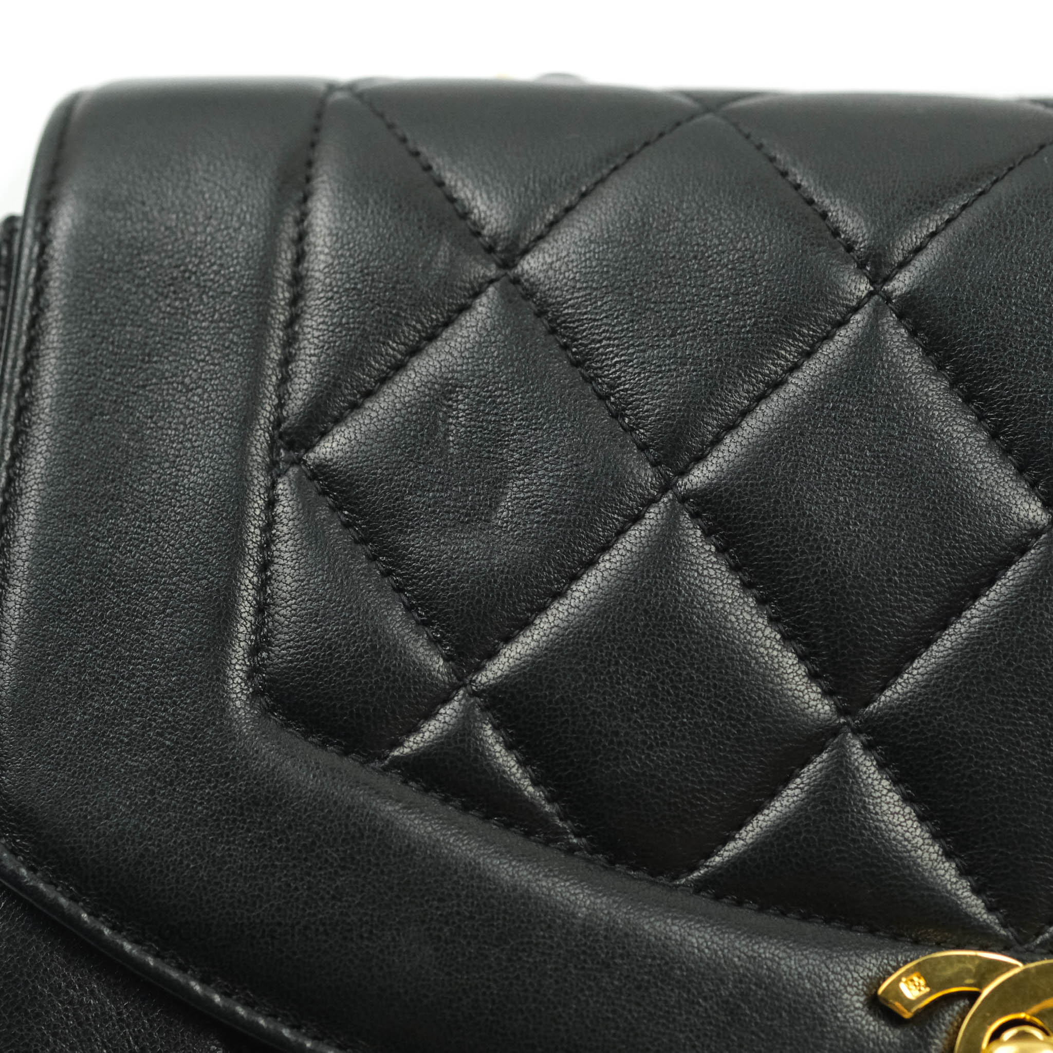 Chanel Black Quilted Lambskin Small Vintage Classic Diana Flap Bag - Luxury Designer Handbag for Women, Perfect for Evening Events & Special Occasions