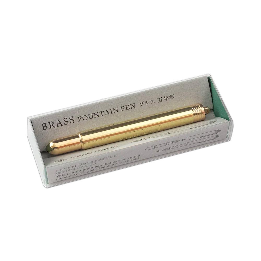 Premium Solid Brass Fountain Pen for Travelers - Elegant & Durable Writing Instrument for Journaling, Note-Taking & Business Signatures