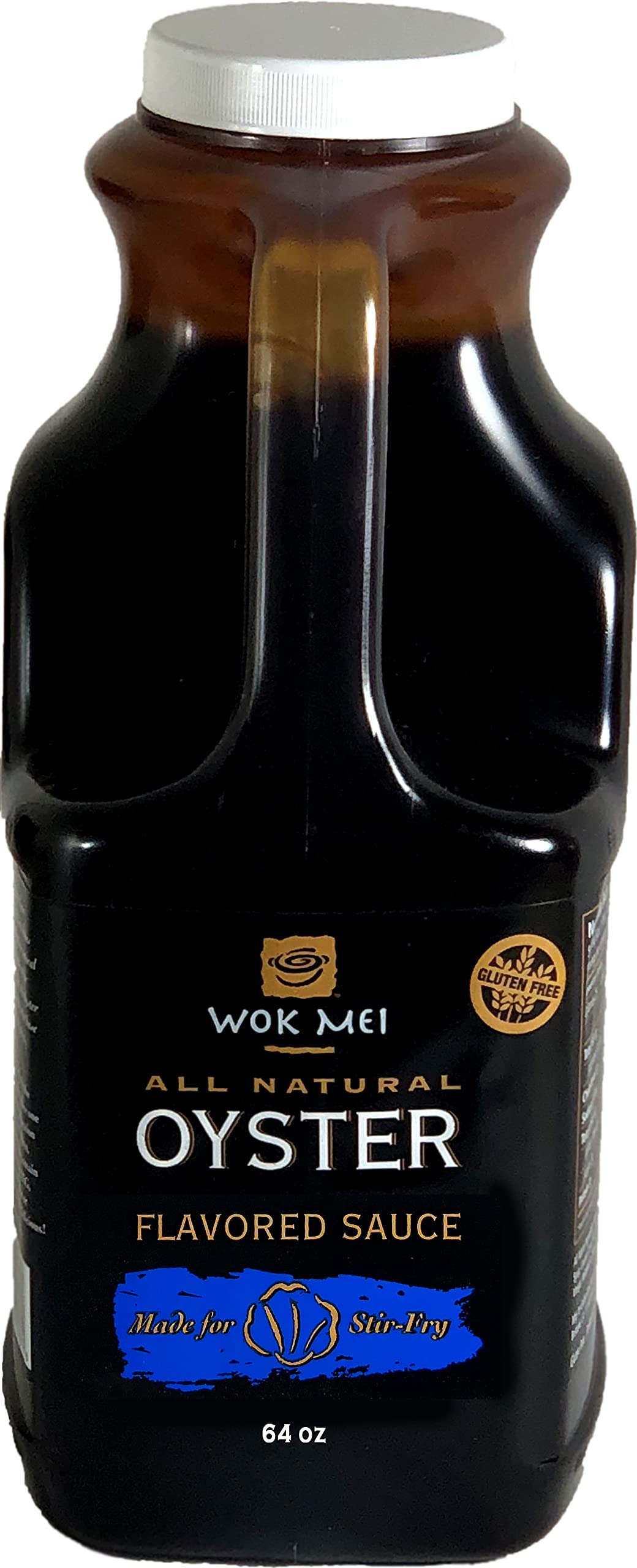 Gluten-Free Oyster Sauce by Wok Mei - 64 oz Large Restaurant Size for Asian Cooking, Stir Fry & Marinades