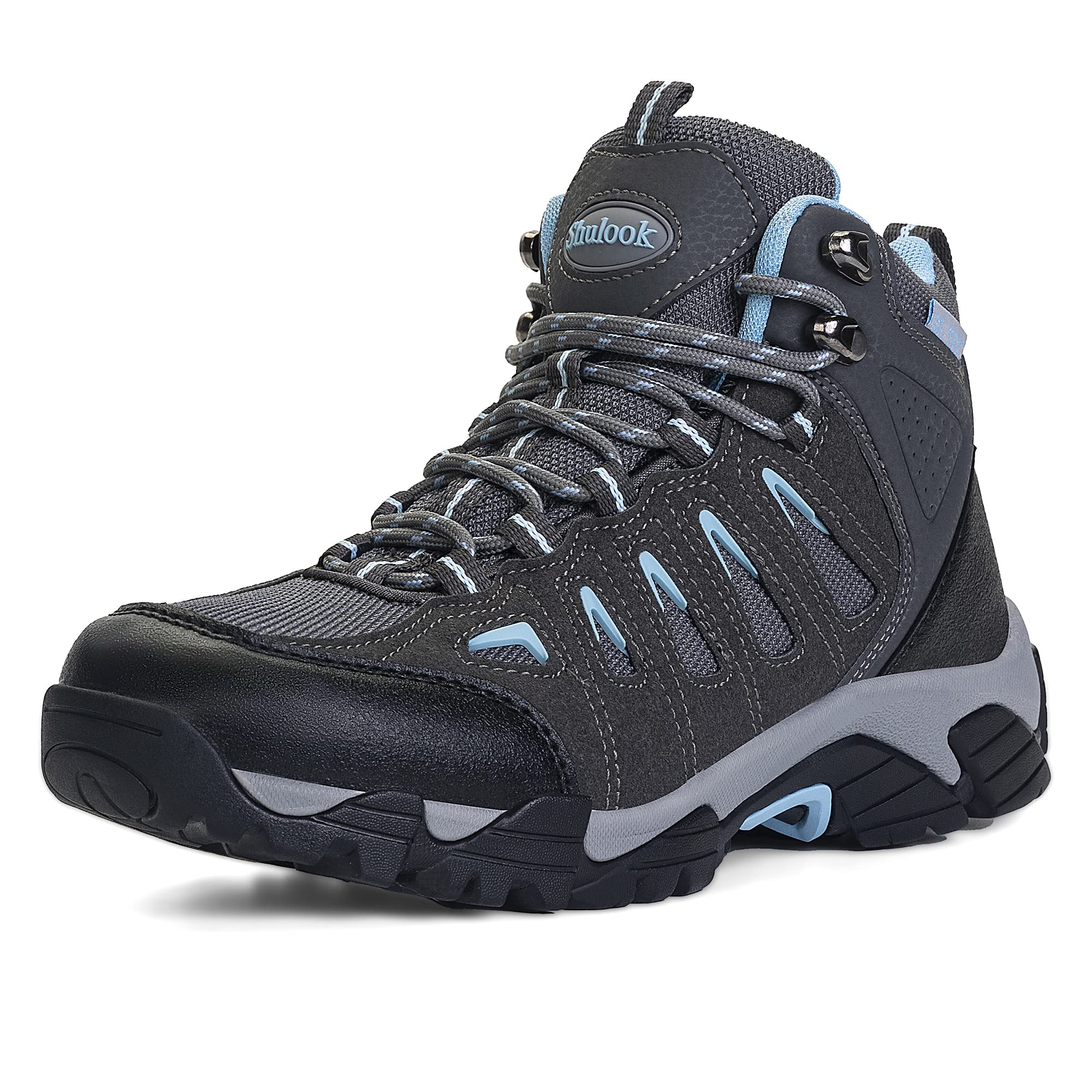 SHULOOK Women's Waterproof Hiking Boots - Lightweight Non-Slip Outdoor Trekking Shoes for Camping, Trail Walking & Mountain Climbing | Perfect for Hiking Adventures & Winter Snow Activities