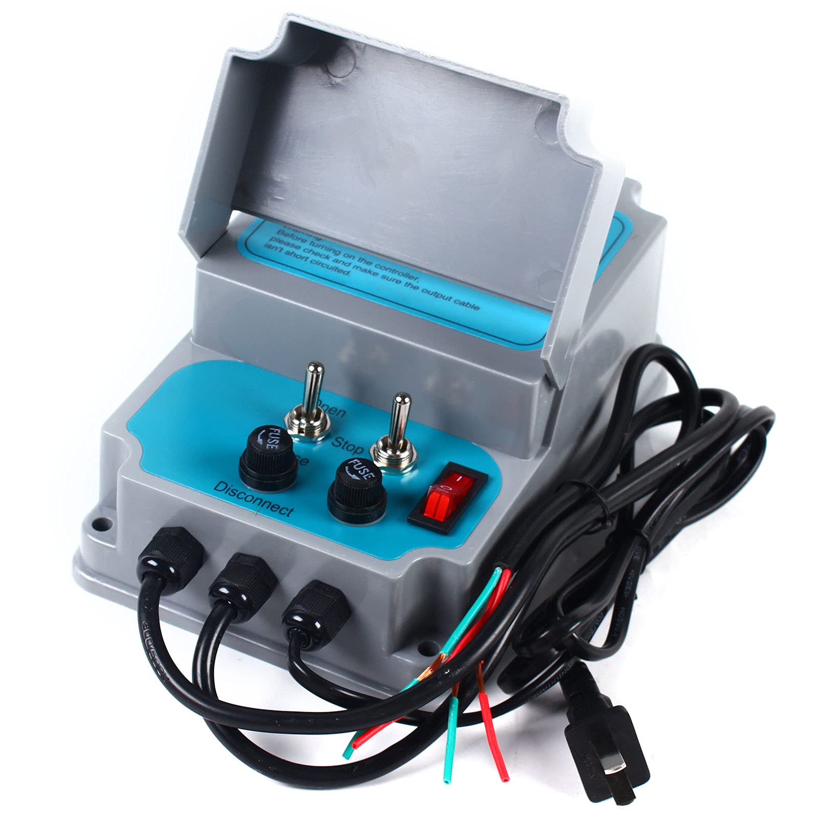 **Greenhouse Roll Up Motor Controller - AC110V to DC24V Transformer with 3-Position Switch (Forward/Reverse Control for 2 Motors) - Perfect for Greenhouse Ventilation and Shade Systems**