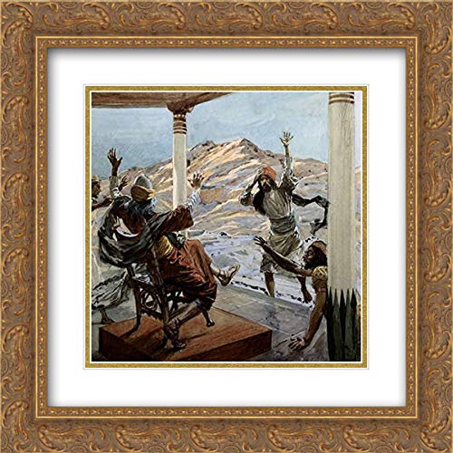 Tissot James 'Bad News' 15x15 Inch Gold Ornate Framed Museum Art Print with Double Matting - Perfect for Living Room, Office & Gallery Wall Decor