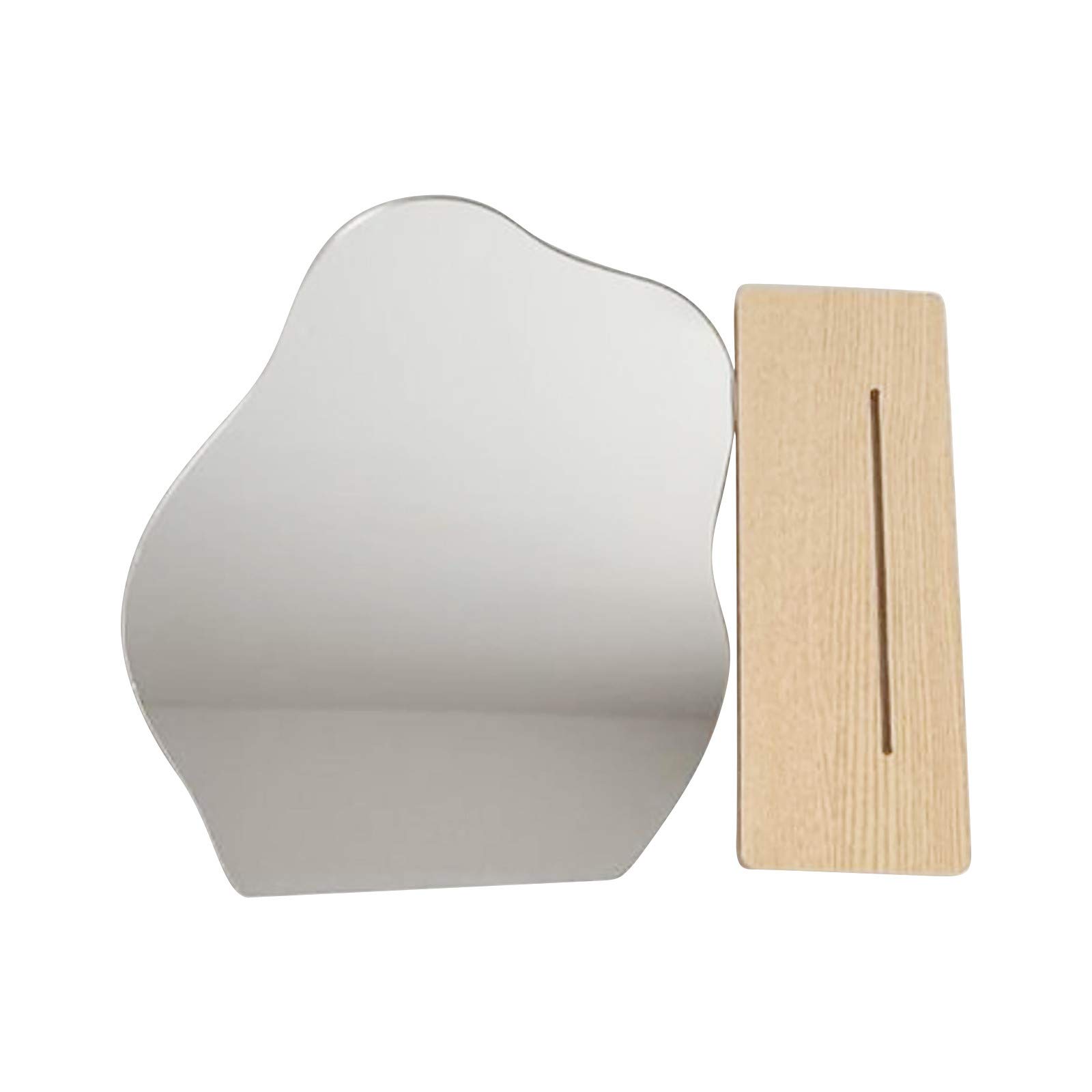 Stylish Wooden Irregular Mirror Board - European Home Decor for Tabletop, Bathroom & Living Room - Perfect for Vanity, Makeup & Decorative Accents