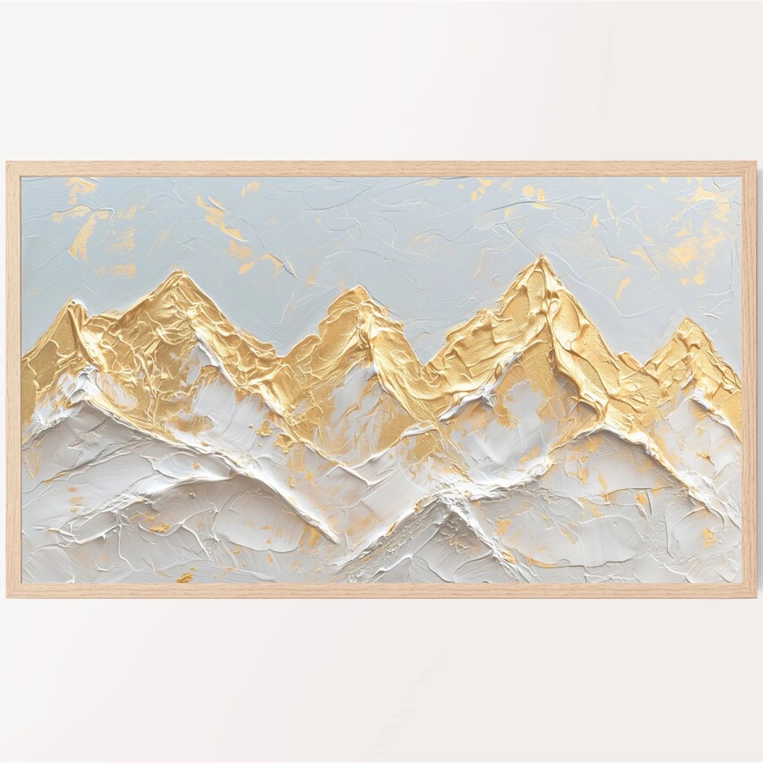 Abstract Mountain Landscape Textured Wall Art Canvas Print - Modern Home Decor for Living Room, Bedroom & Office #MM198