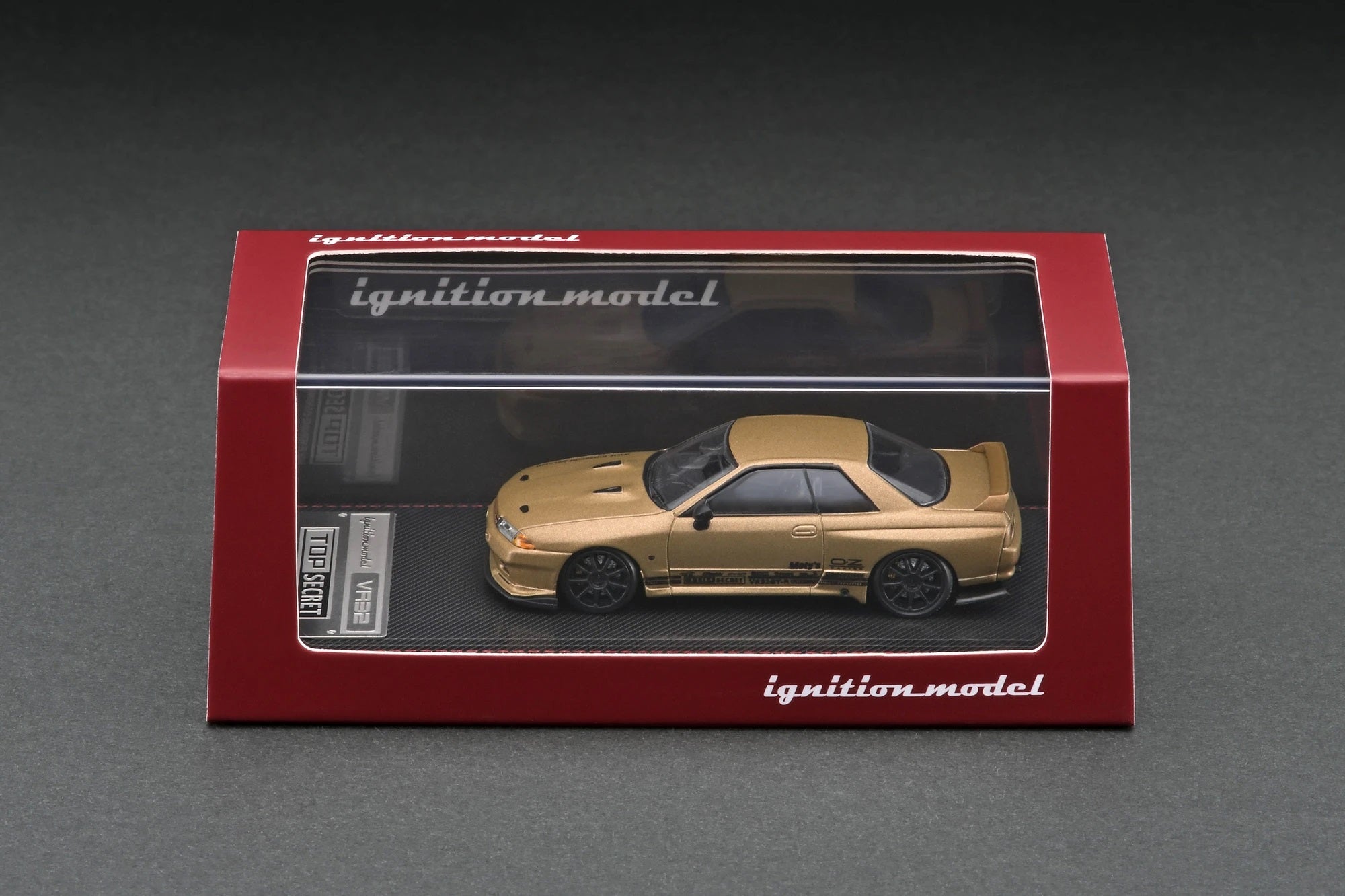 1:64 Scale Nissan Skyline GT-R (R32) Diecast Model Car - TOP SECRET Matte Gold Finish - Collectible Japanese Tuner Vehicle for Display, Racing Games & Car Enthusiasts