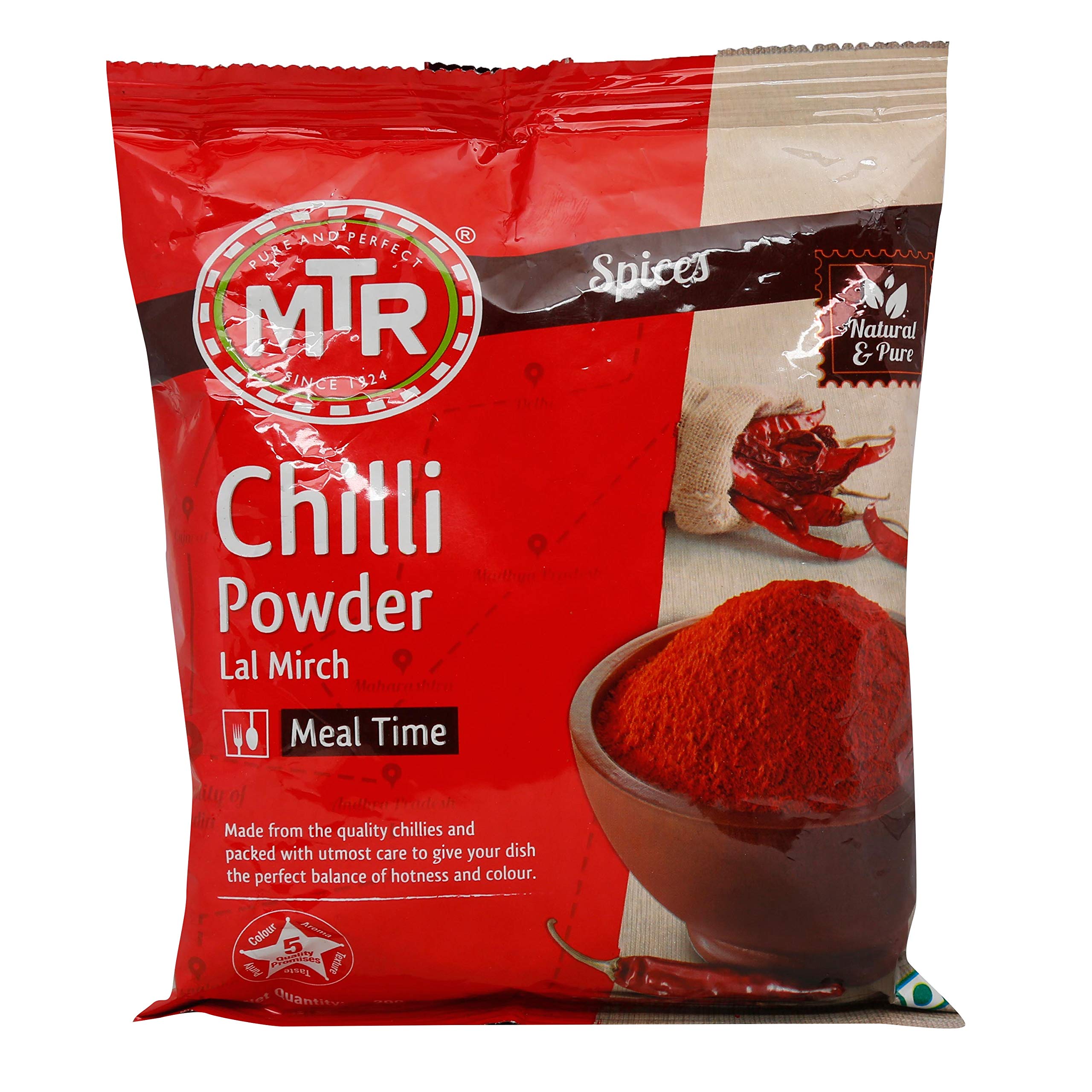 MTR Premium Chili Powder - 200g | Hot & Spicy Seasoning for Cooking, Grilling & BBQ | Authentic Indian Flavor for Curries, Tacos & More