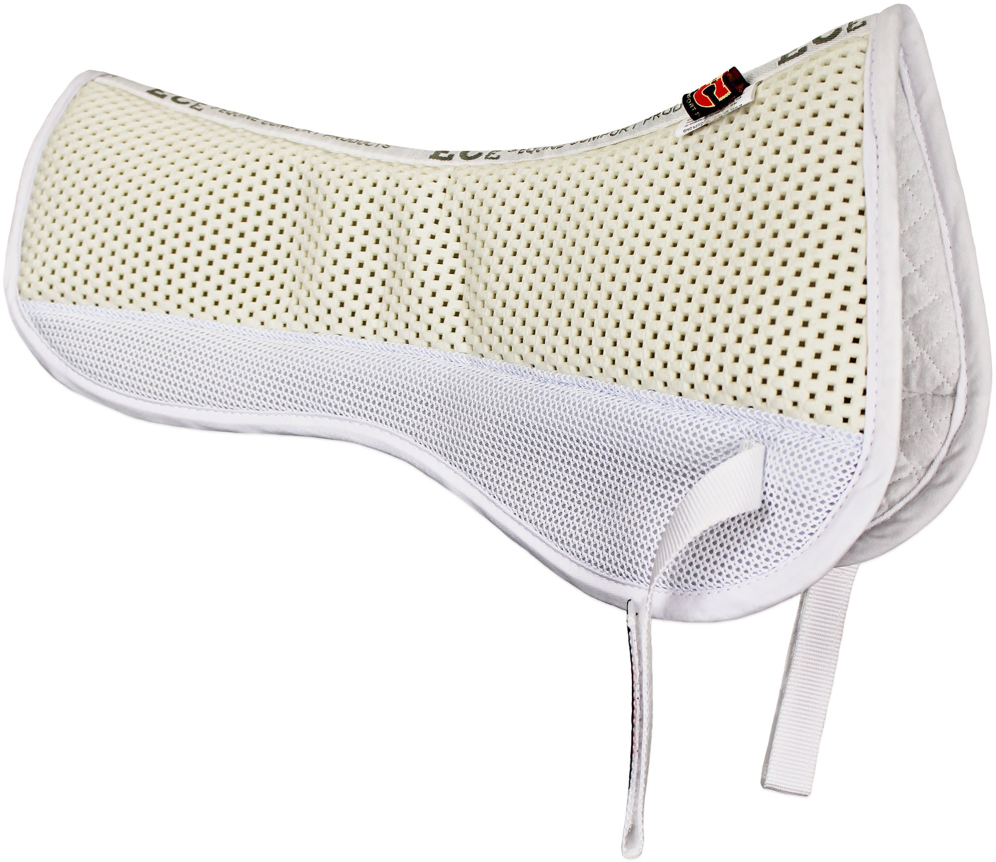 ECP Grip Tech Non-Slip Half Saddle Pad for Horses - Breathable Shock Absorbing Riding Pad for Western & English Equestrian Sports