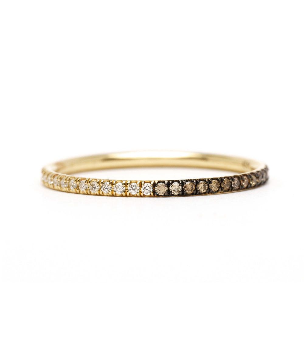 Elegant Light & Dark Diamond Eternity Band Ring for Women - Perfect for Weddings, Anniversaries & Special Occasions