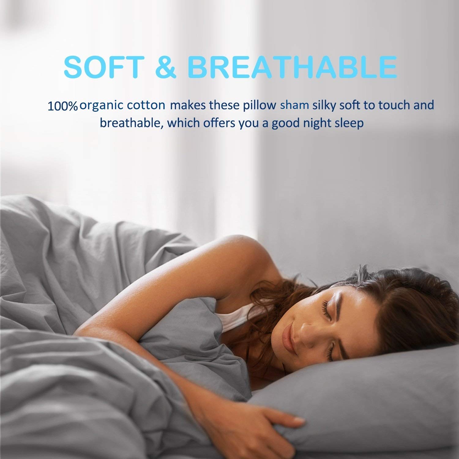 Premium 100% Organic Cotton 600 Thread Count Pillowcases - King Size 20