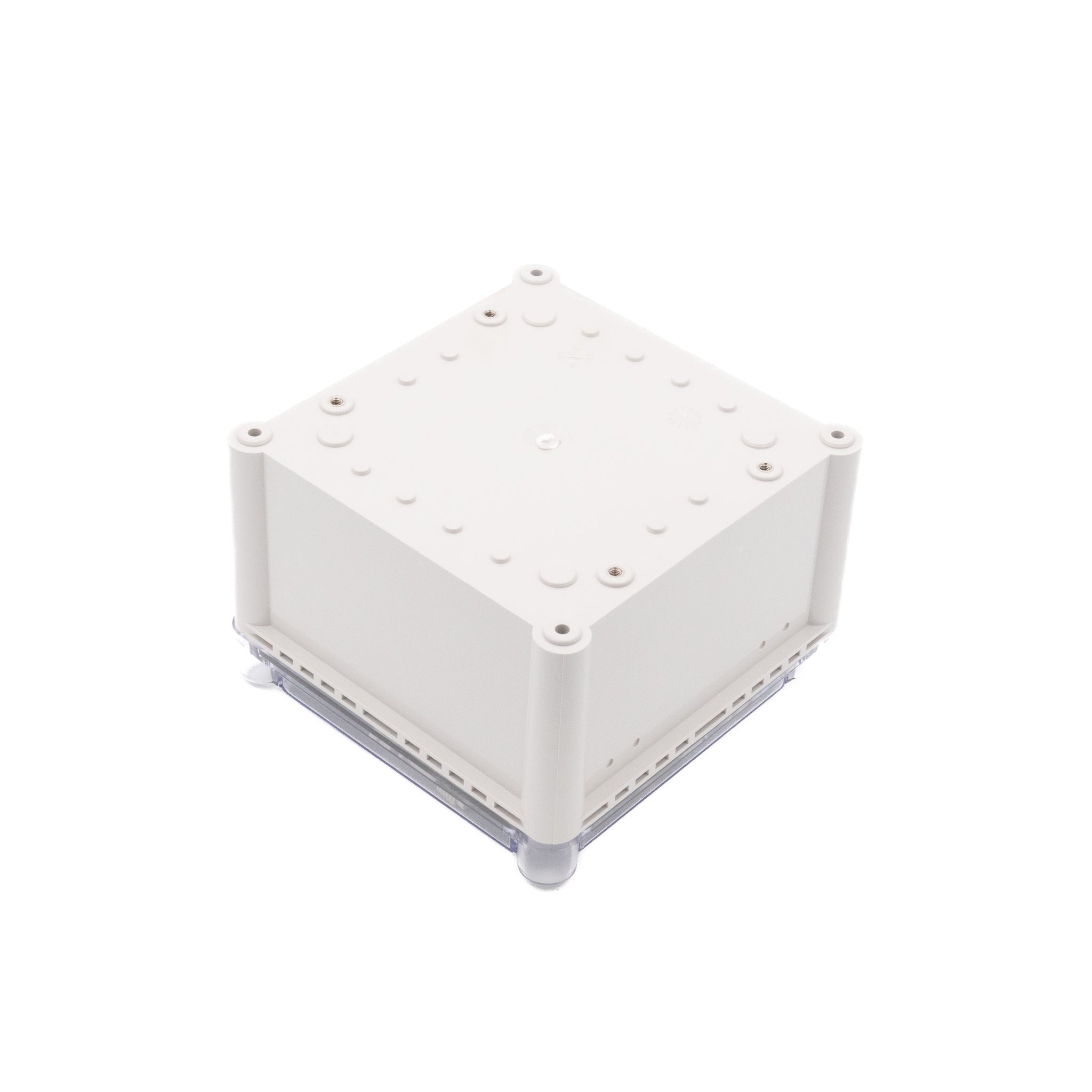 Boxco S Series 7.48x7.48x5.12 Inch (190x190x130mm) Waterproof Plastic Enclosure - IP67 & IK08 Rated ABS Case with Transparent Screw-On Cover | Ideal for Outdoor Electronics, Industrial Equipment & DIY Projects