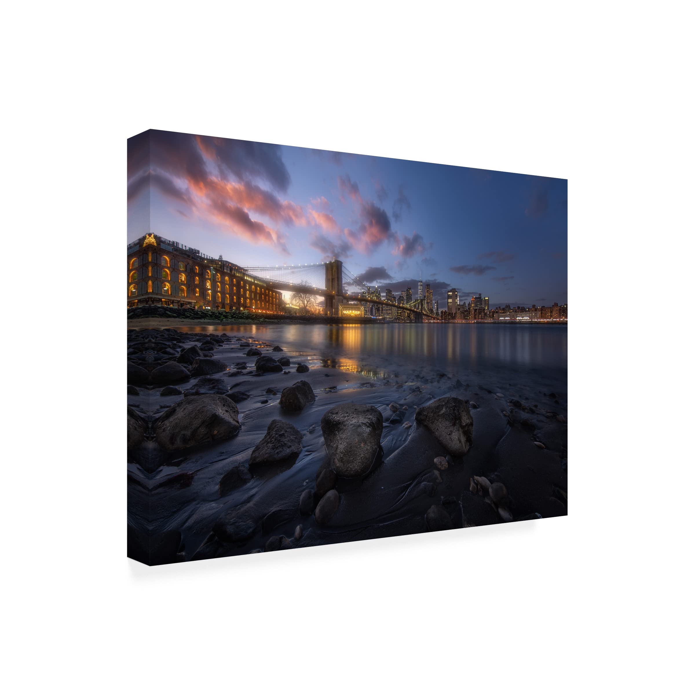 Trademark Fine Art 'NYC Skyline' Canvas Wall Art Print by Menghuailin - Perfect for Home, Office & Living Room Decor