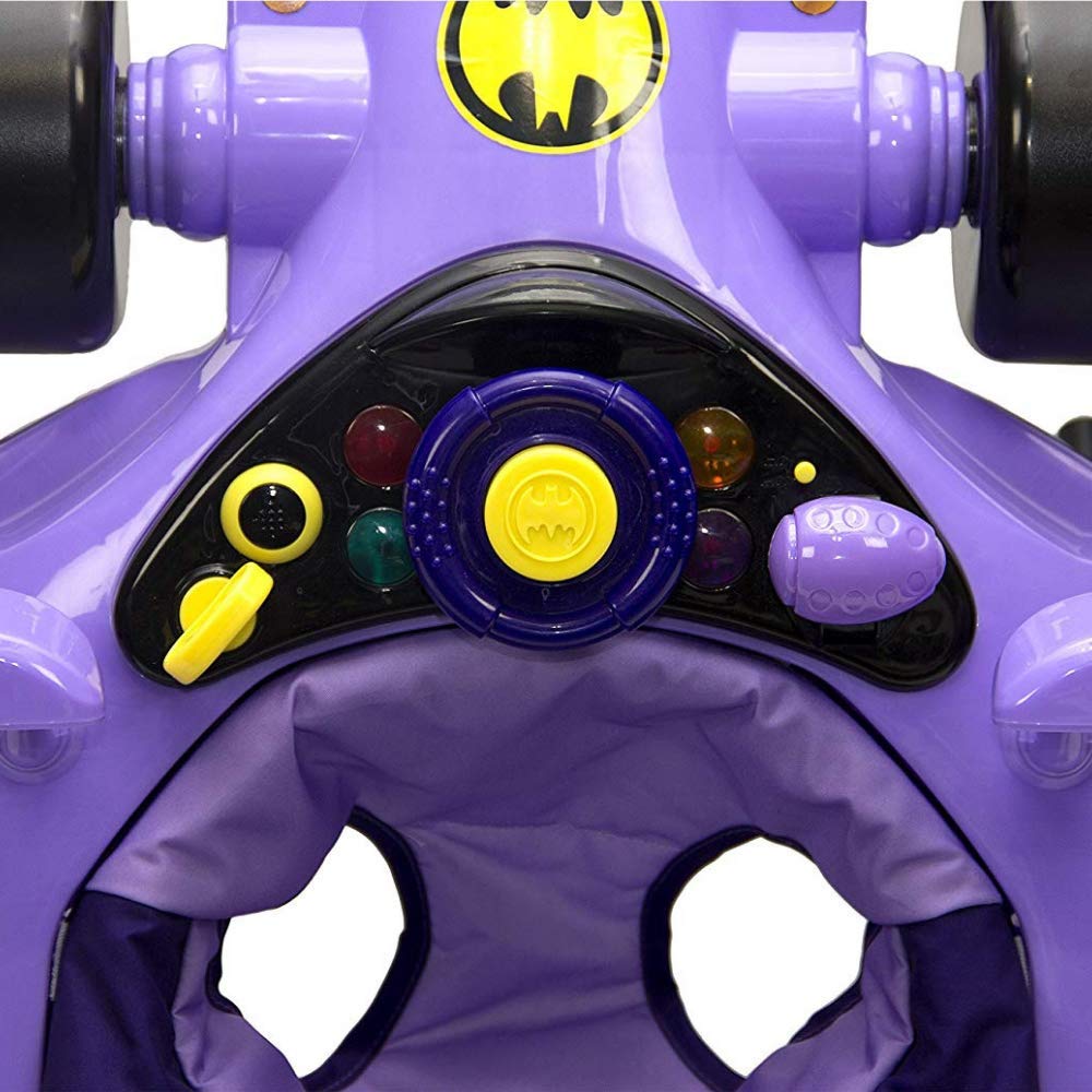 KidsEmbrace Batgirl Baby Activity Walker - DC Comics Themed Push Car with Music & Lights, Purple - Fun Learning Toy for Toddlers & Infants (Ideal for Indoor Play & Early Development)