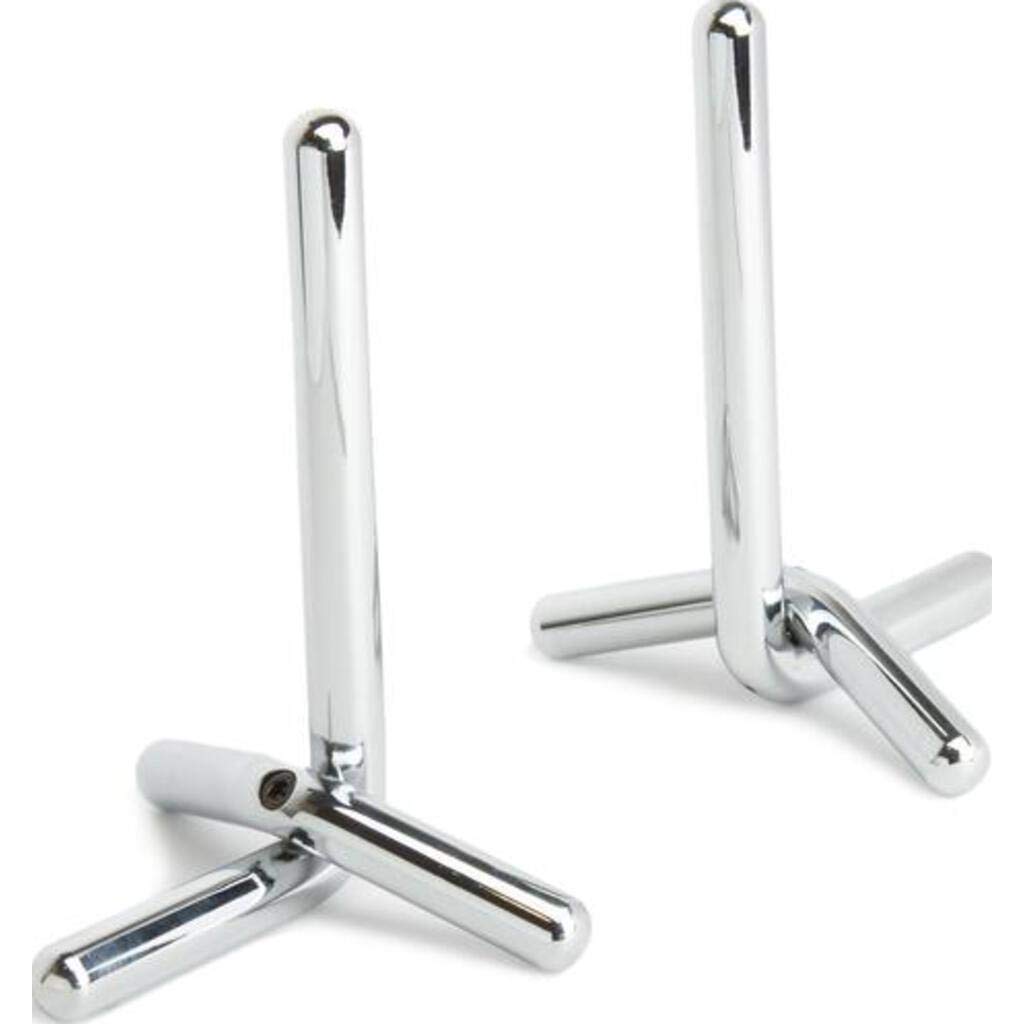 Craighill Cal Bookends - Heavy Duty Solid Metal Bookends for Shelves, Decorative Book Holder & Organizer (Set of 2, Nickel Finish) - Perfect for Home Office, Library & Bookshelf Organization