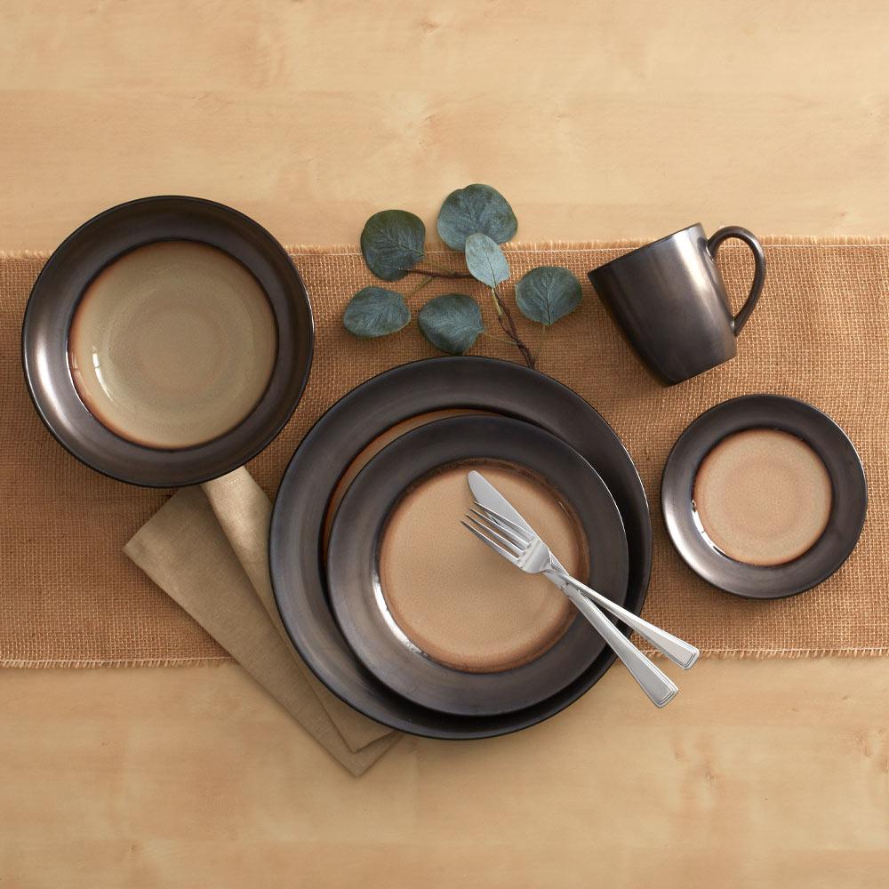 Premium Sandstone Salad Plates Set of 4 - Durable & Stylish Dinnerware for Everyday Use, Entertaining & Special Occasions