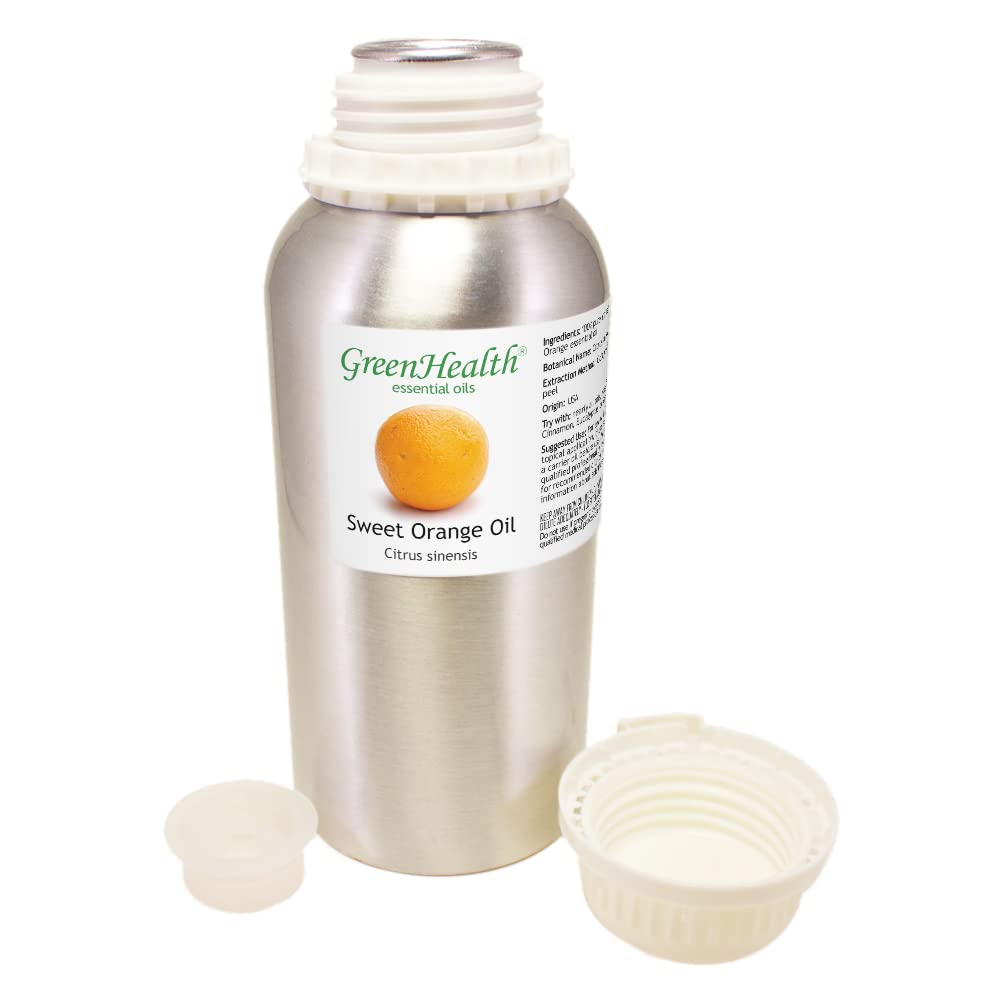 Pure Sweet Orange Essential Oil - 16 fl oz (473ml) - 100% Natural Therapeutic Grade - Aluminum Bottle for Freshness - Aromatherapy, Diffuser, Massage & DIY Skincare