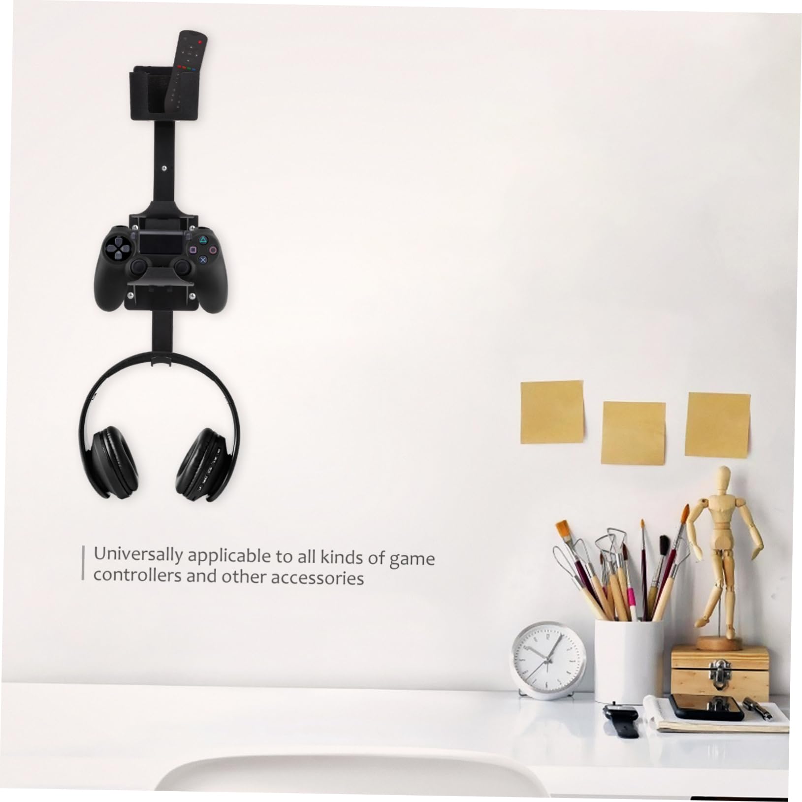 Zerodeko Universal Gaming Headset Stand - Durable ABS Wall Mount Headphone Holder for Home & Office - Perfect for Organizing Headsets on Desks, Walls, and Gaming Stations