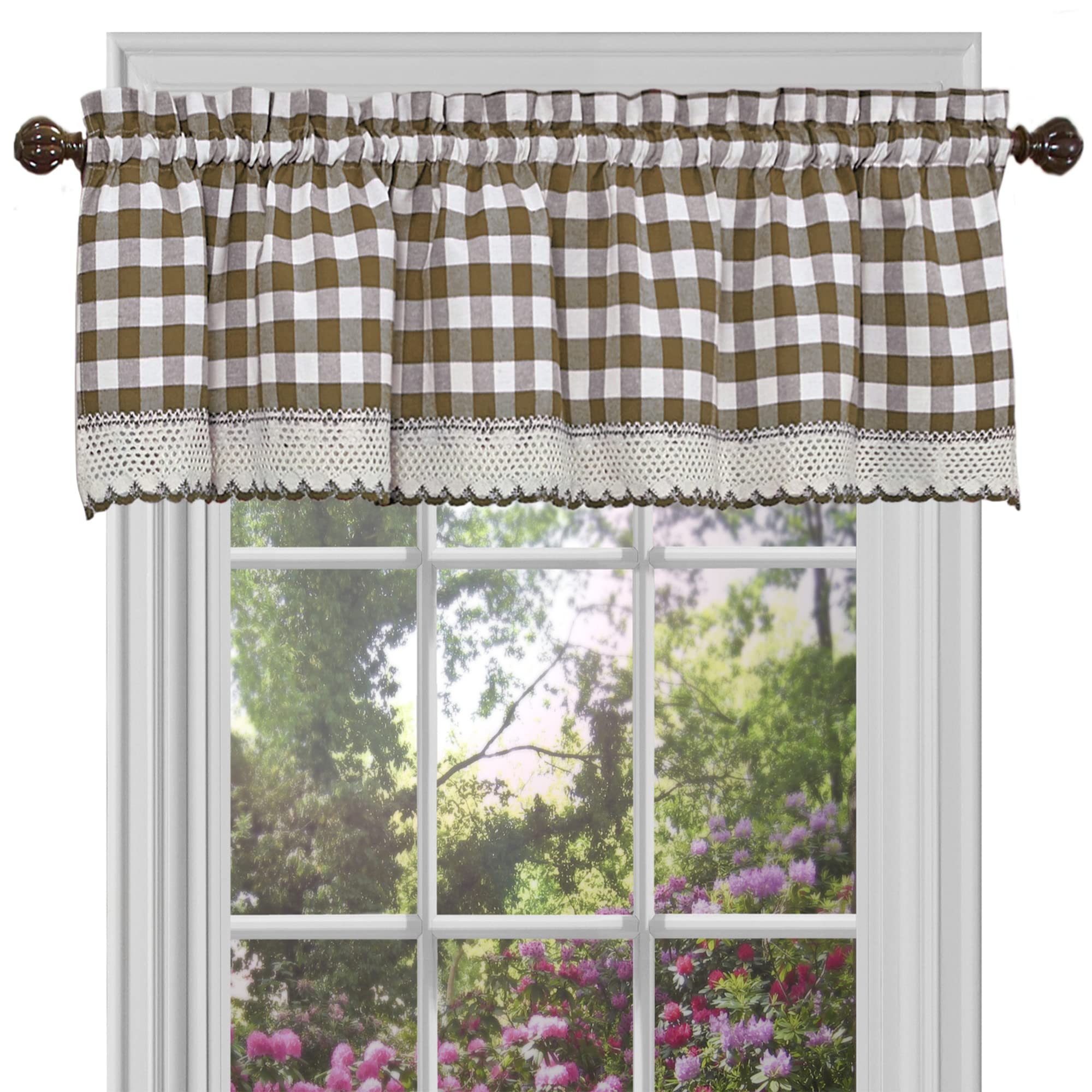 Buffalo Check Valance Window Curtains 58