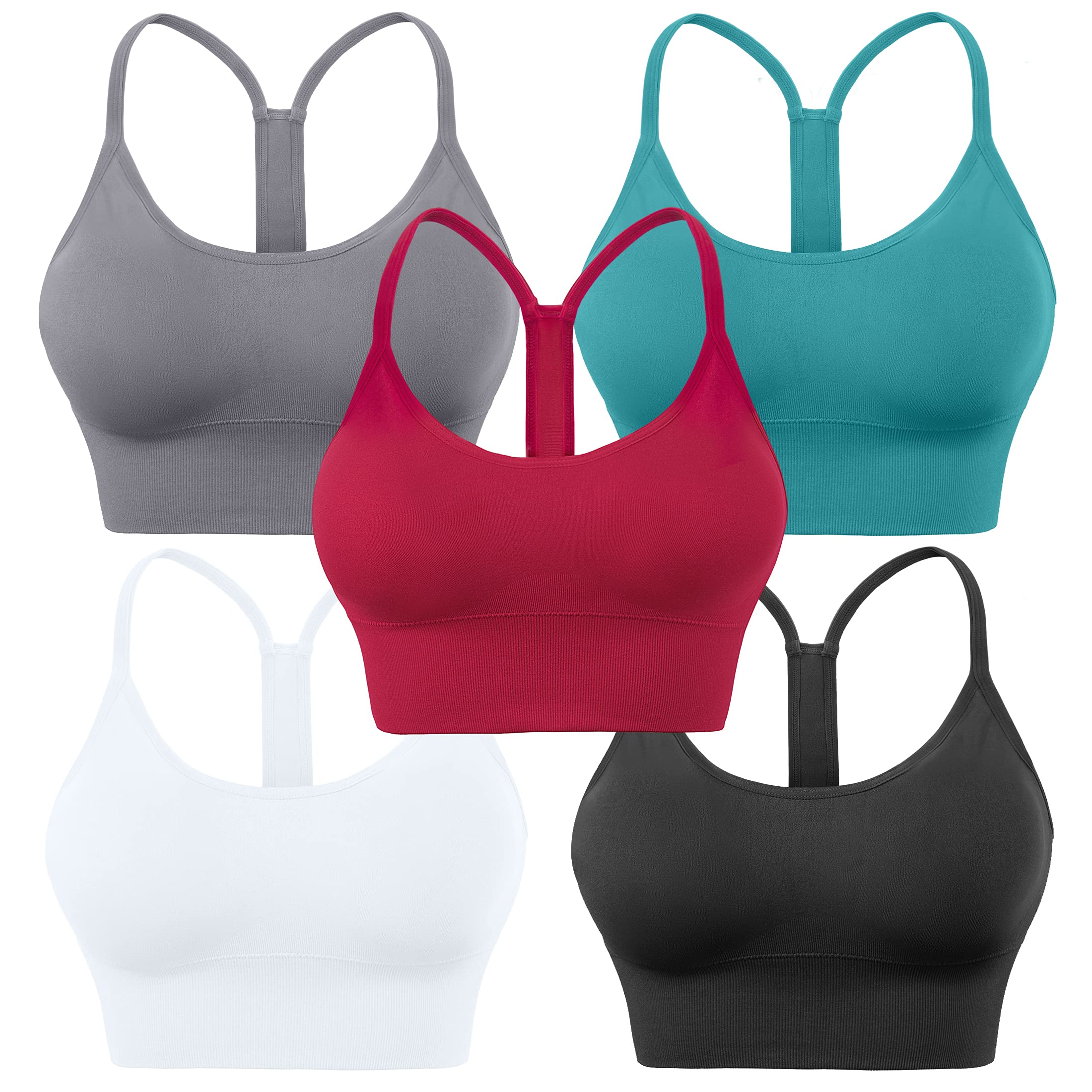 Evercute Padded Sports Bras for Yoga & Workout - Low Impact Fitness Wear