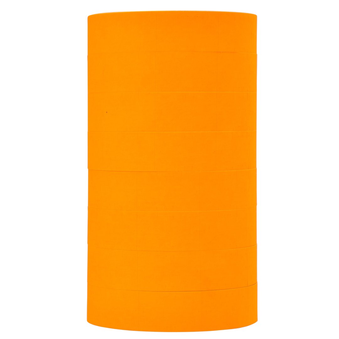 Bright Fluorescent Orange Pricing Labels - Compatible with Monarch 1155, 1156 & 1170 Pricers - 8 Rolls + Free Ink Roller - Ideal for Retail Pricing, Inventory Management & Clearance Sales